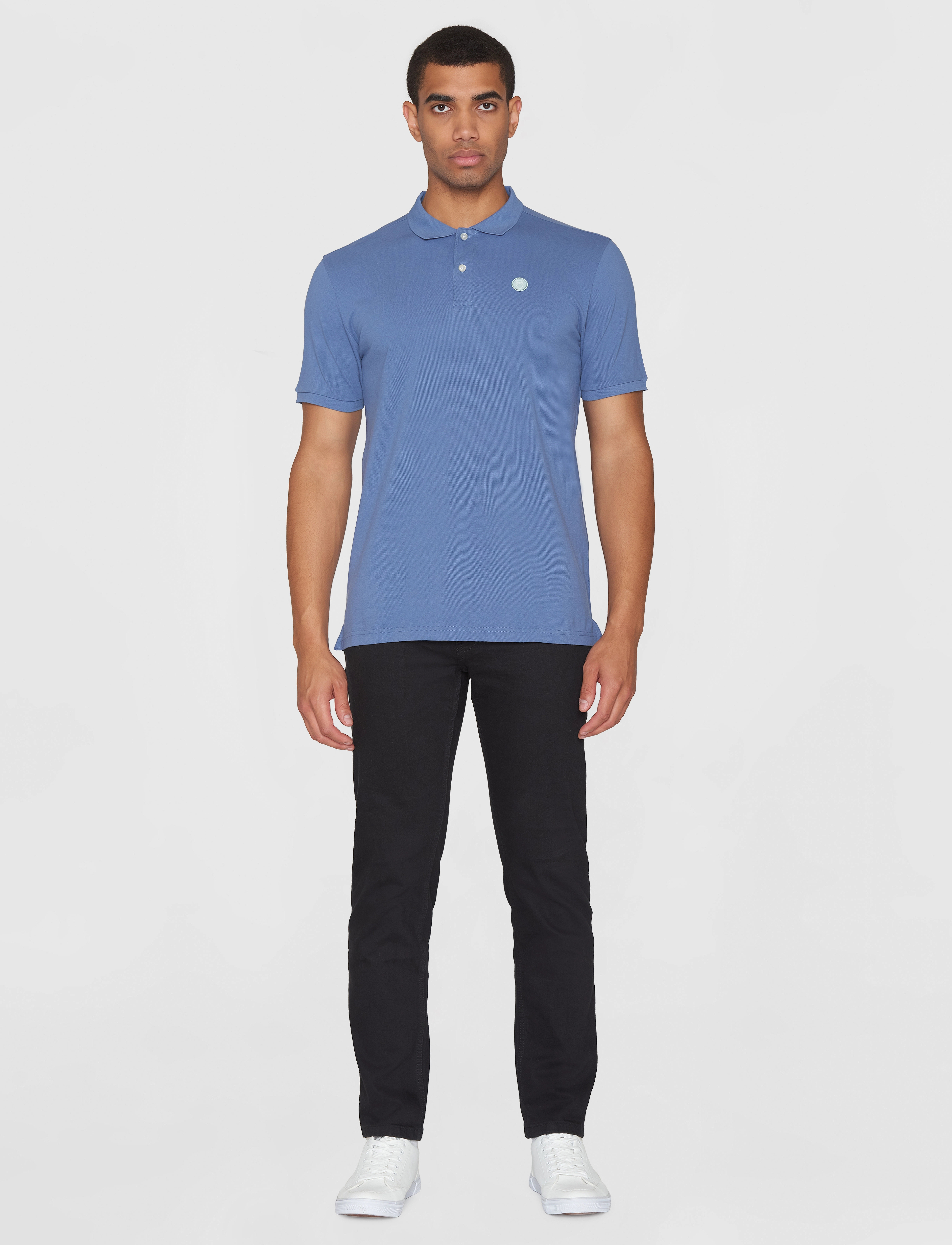 Knowledge Cotton Apparel - Basic badge polo - GOTS/Vegan - pikéer - moonlight blue - 4