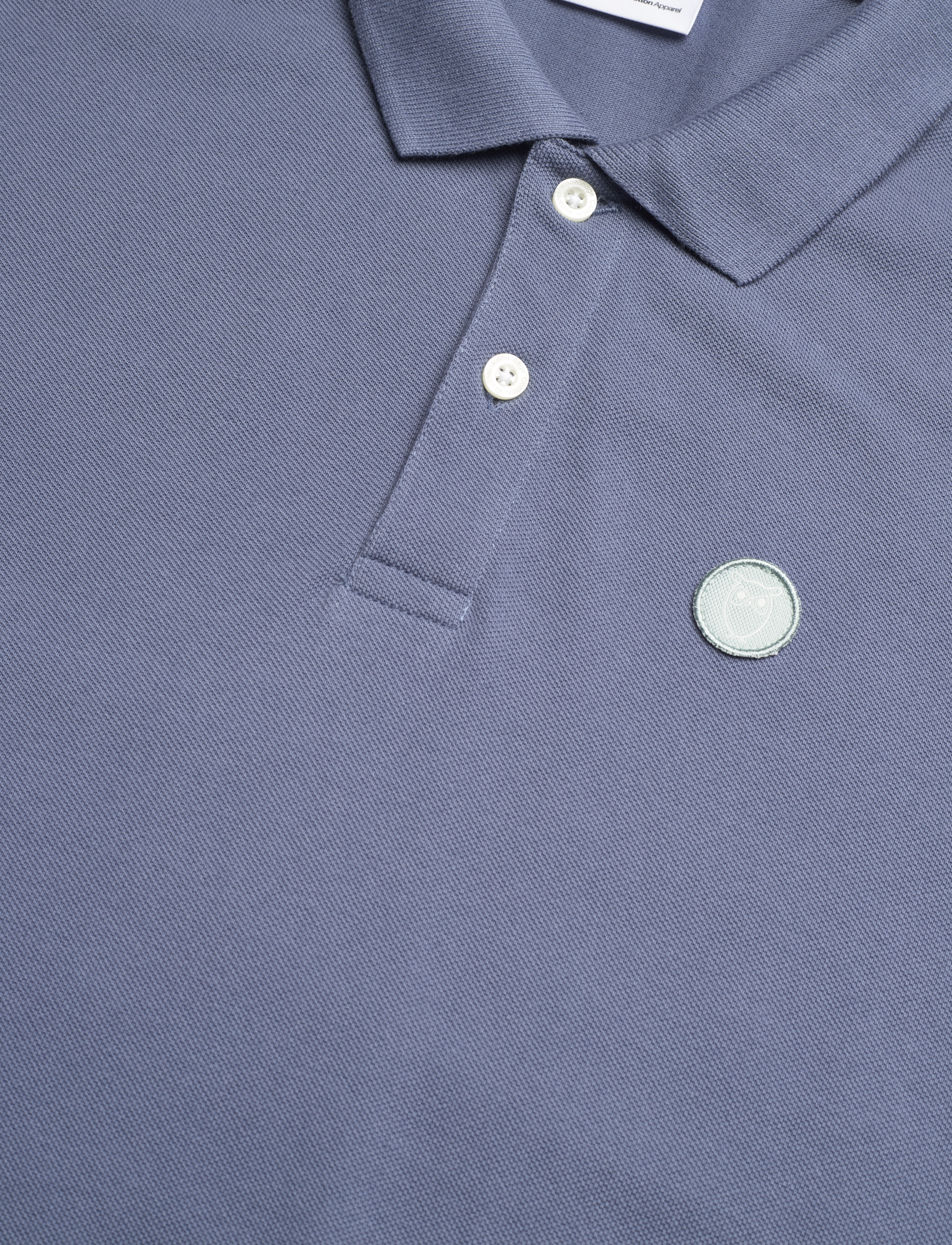 Knowledge Cotton Apparel - Basic badge polo - GOTS/Vegan - pikéer - moonlight blue - 5
