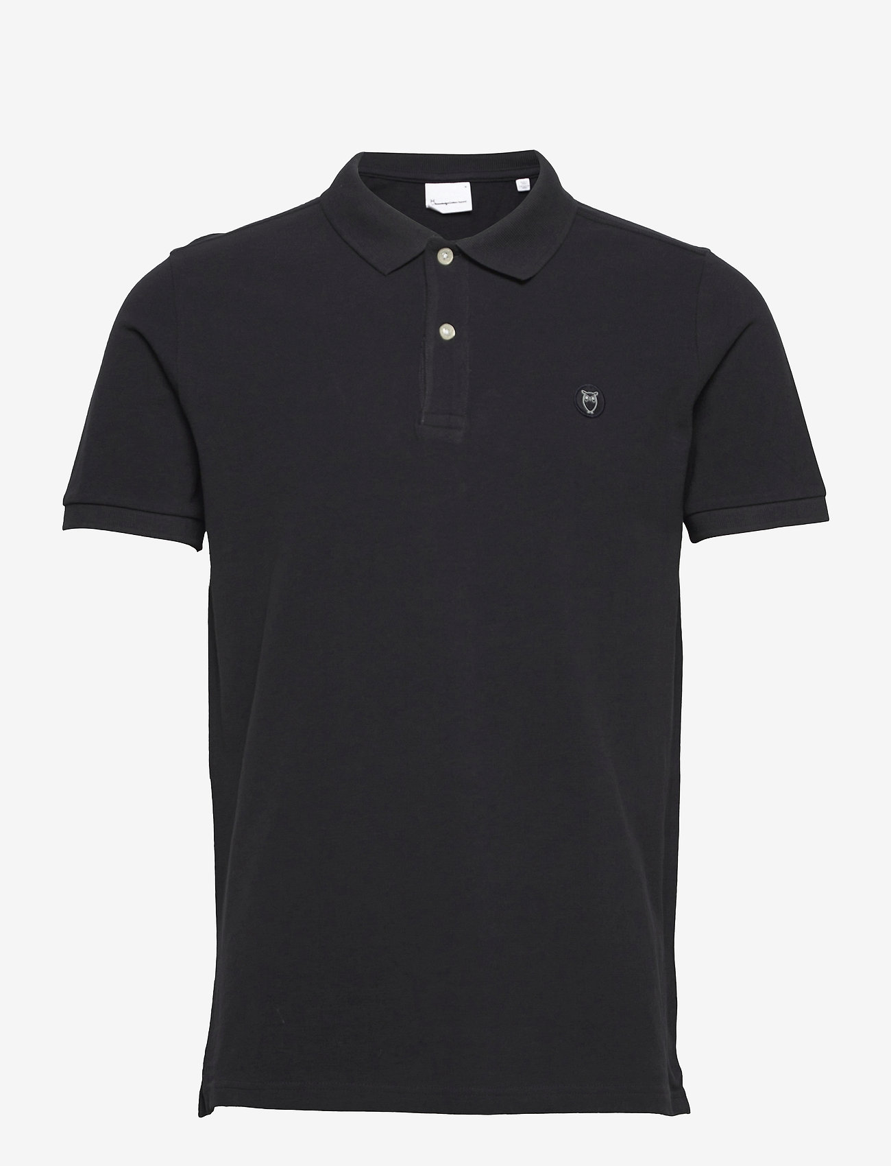 Knowledge Cotton Apparel - Badge polo - kortærmede poloer - total eclipse - 0