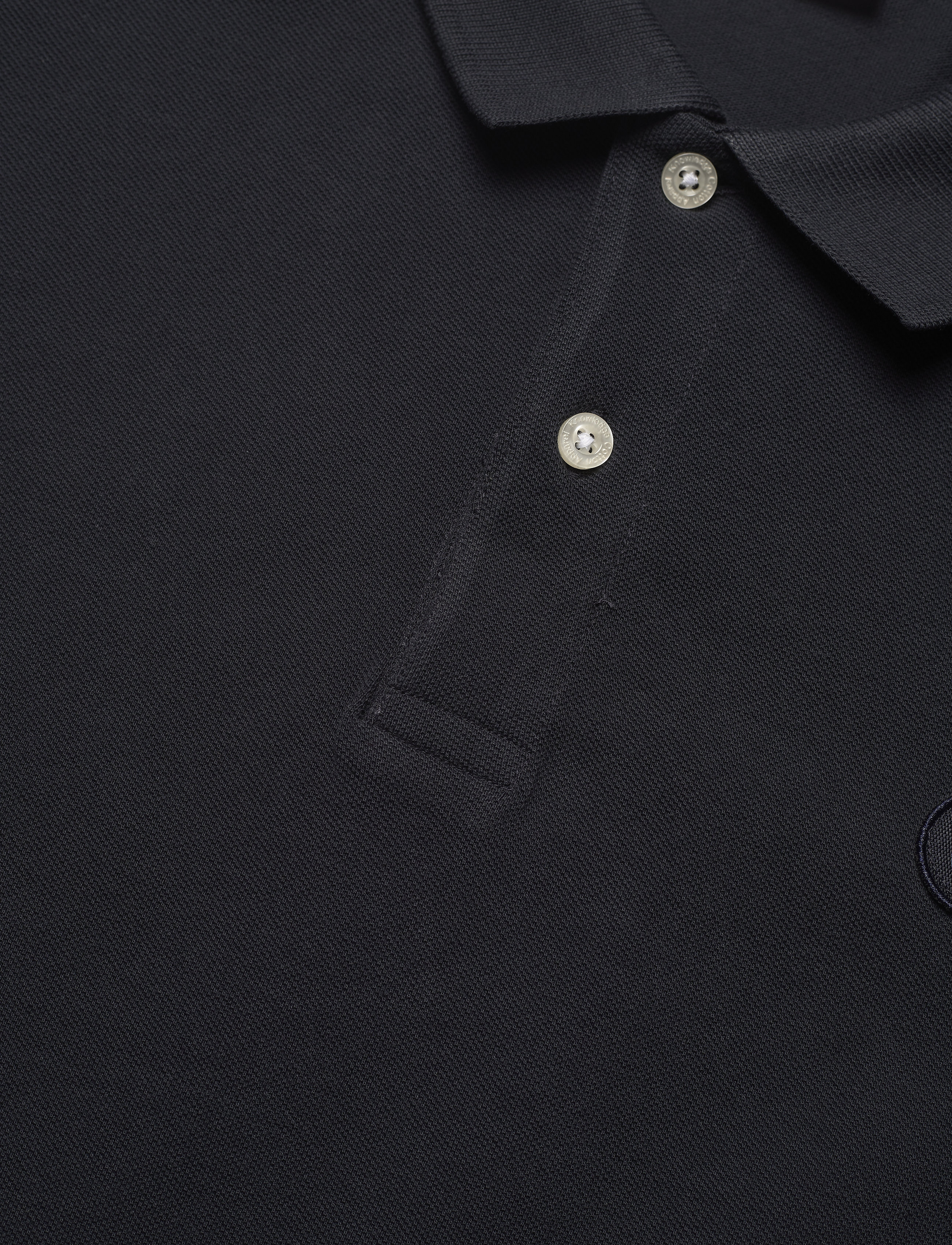 Knowledge Cotton Apparel - Basic badge polo - GOTS/Vegan - pikéer - total eclipse - 2