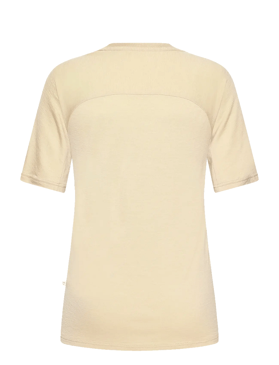 Knowledge Cotton Apparel - Dynamic wool t-shirt - t-shirts - light feather gray - 1
