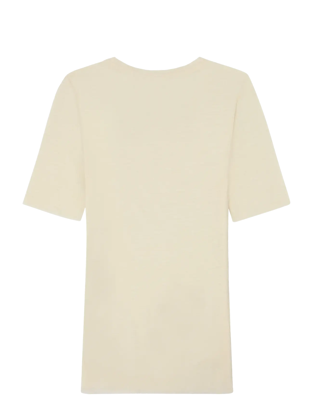 Knowledge Cotton Apparel - Merino rib t-shirt - egret - 1