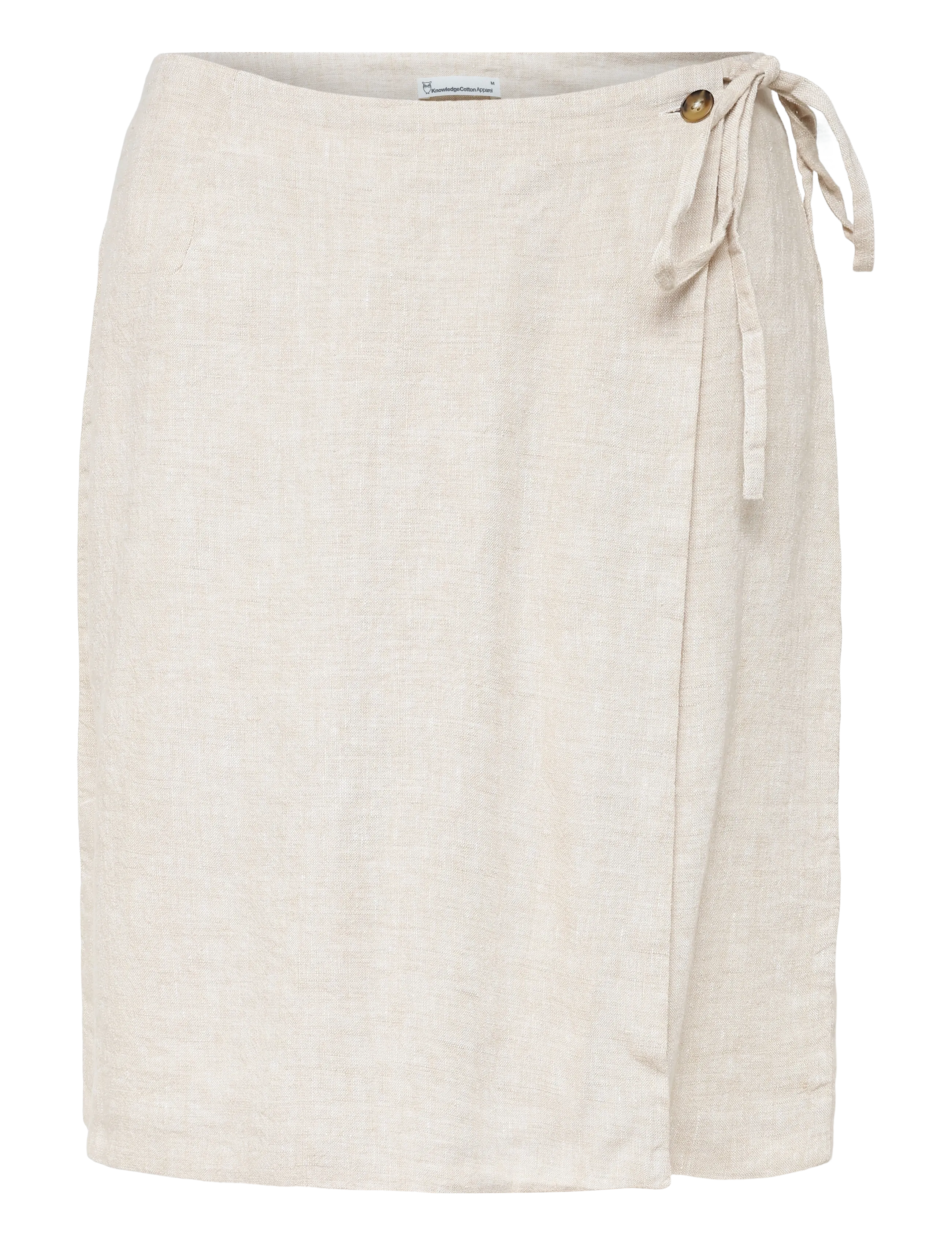 KNOWLEDGE Baumwolle APPAREL Linen Wrap Kurz Rock - Gots/Vegan Grau - 42(XL) - Damen