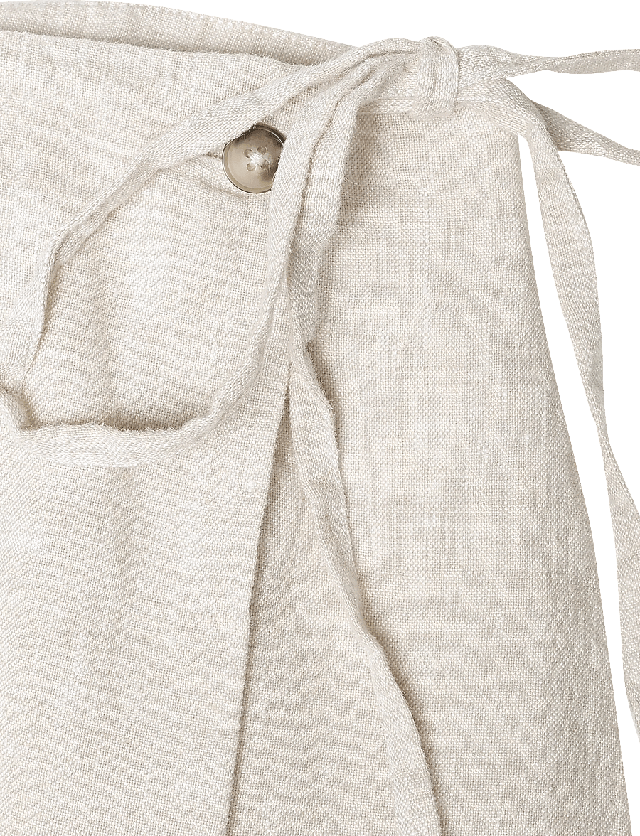 Knowledge Cotton Apparel - Linen wrap short skirt - GOTS/Vegan - hõlmikseelikud - light feather gray - 2