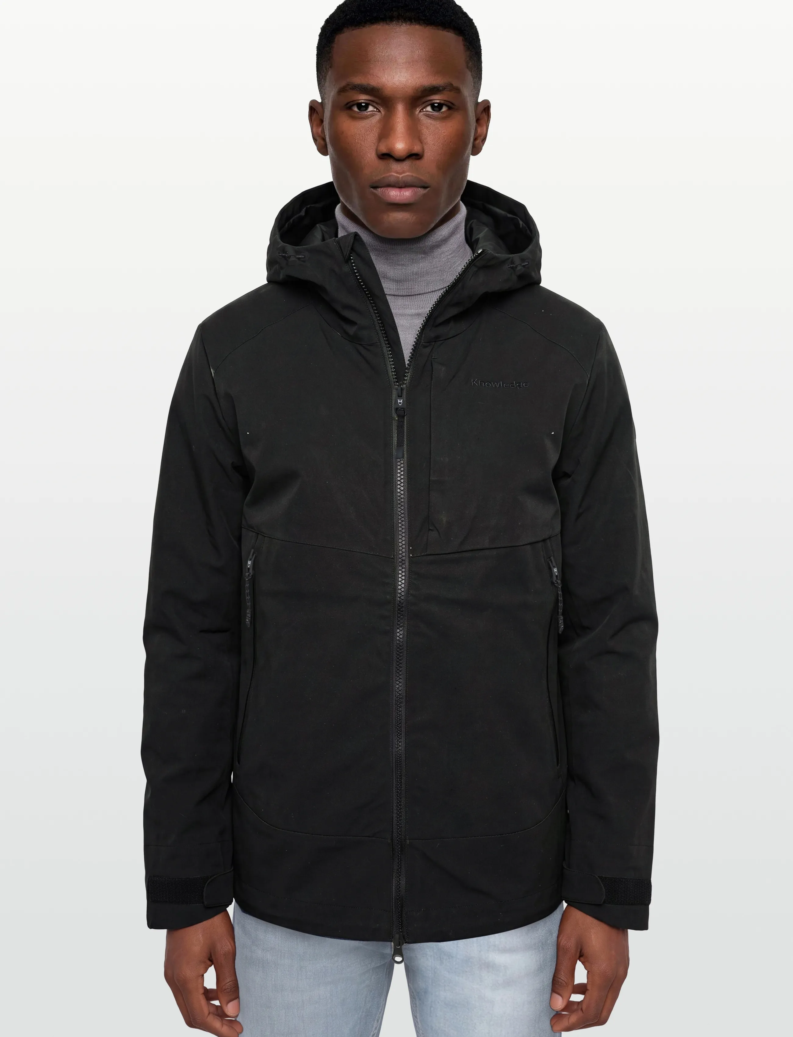 Knowledge Cotton Apparel - Vent canvas 270 shell jacket - windjacken - black jet - 3