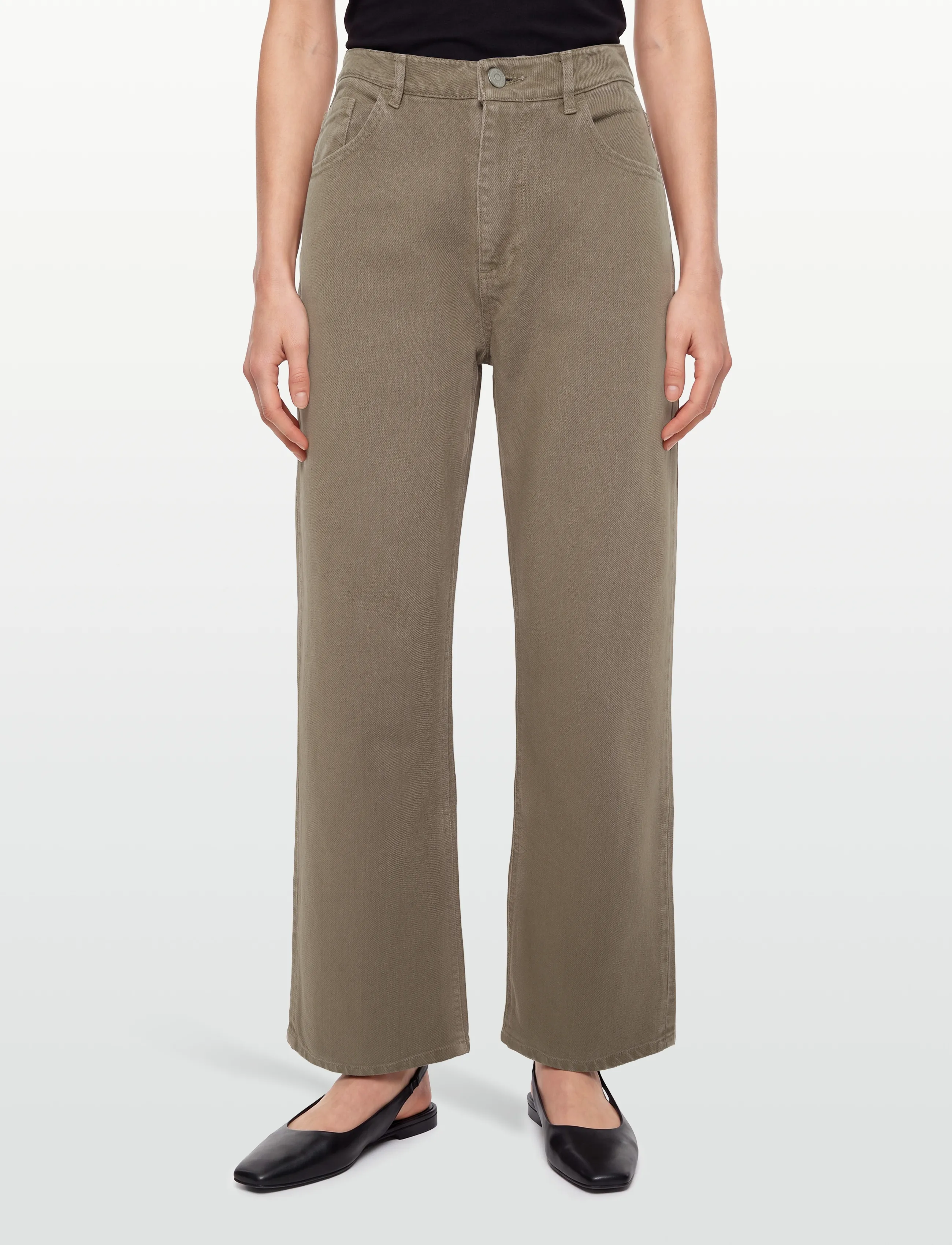 Knowledge Cotton Apparel - Gale regular twill pants - tapered jeans - tiramisu - 3