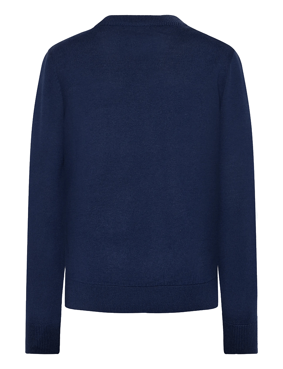 Knowledge Cotton Apparel - Merino crew neck sweater - total eclipse - 2