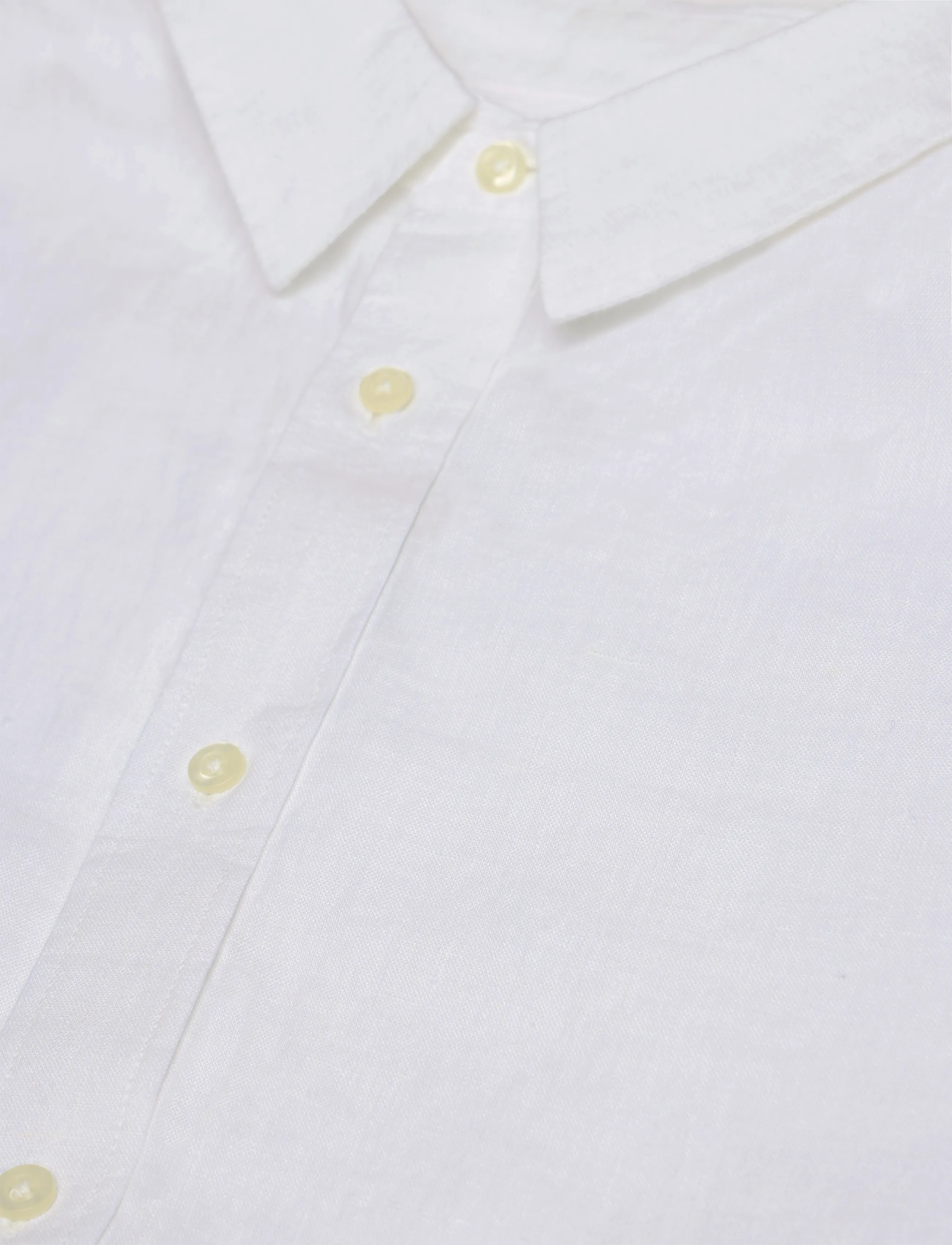 Knowledge Cotton Apparel - Aster fold-up linen short sleeve sh - kurzärmlige hemden - bright white - 2