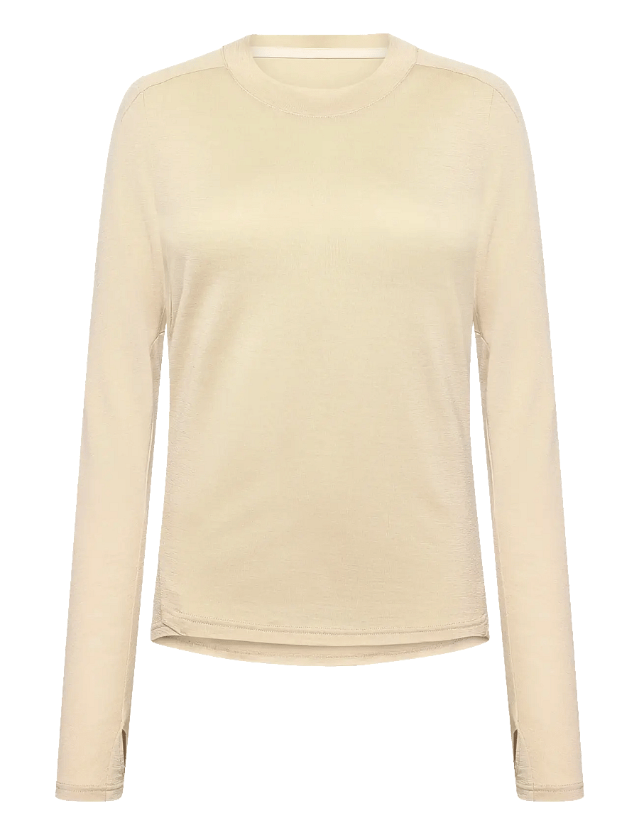 Knowledge Cotton Apparel - Dynamic wool long sleeve t-shirt - light feather gray - 0