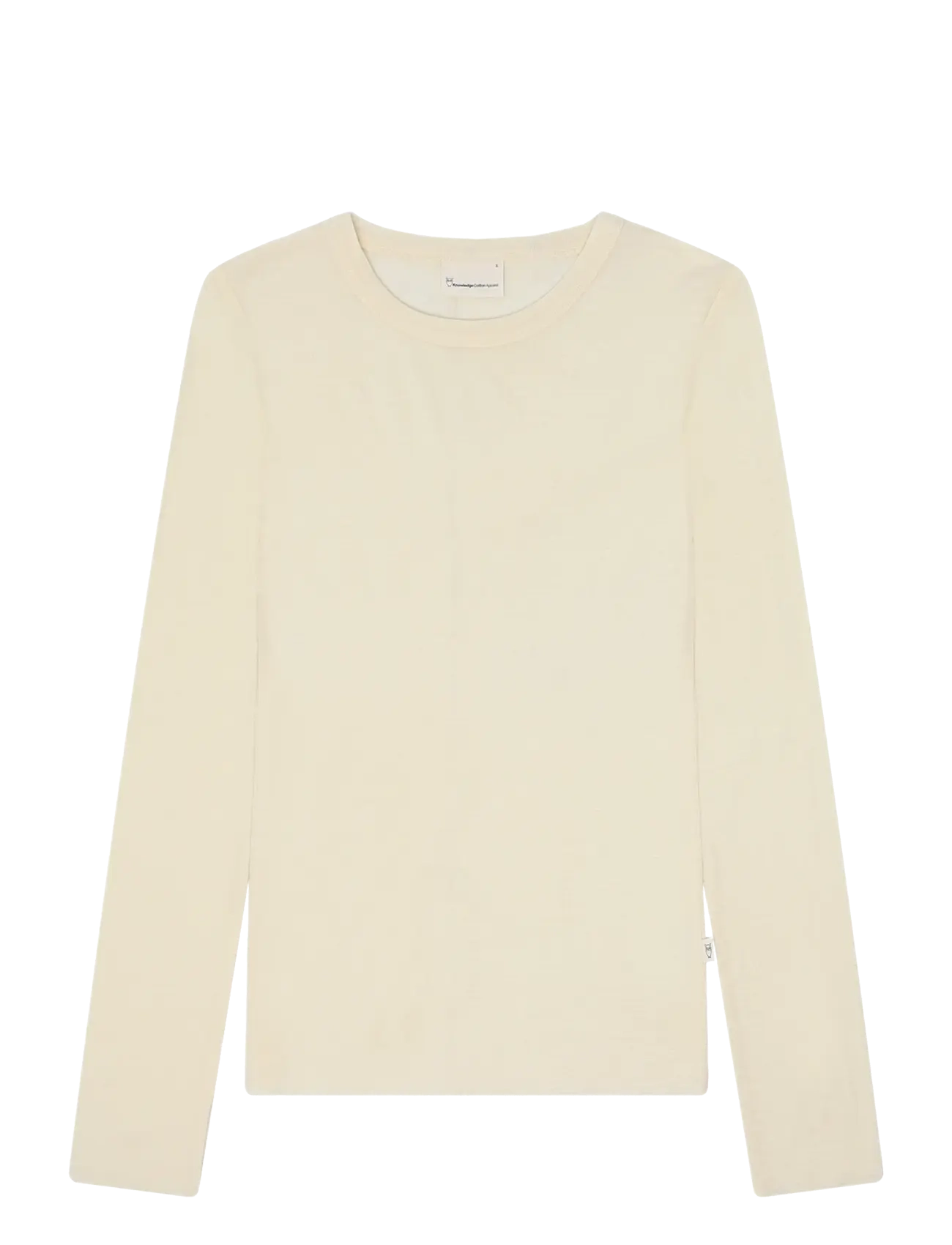 Knowledge Cotton Apparel Merino rib long sleeve t-shirt - Jumpers - EGRET / cream