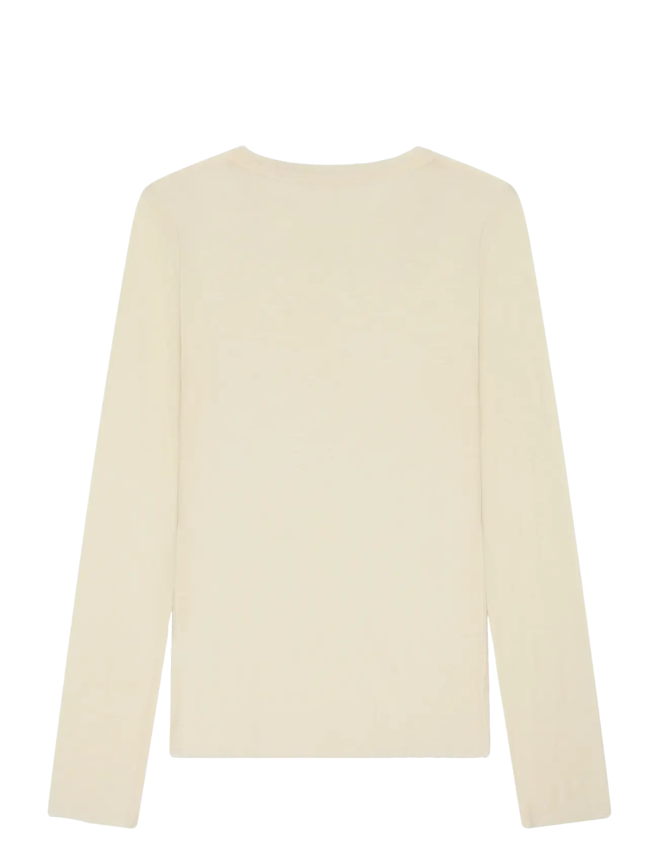 Knowledge Cotton Apparel - Merino rib long sleeve t-shirt - egret - 1