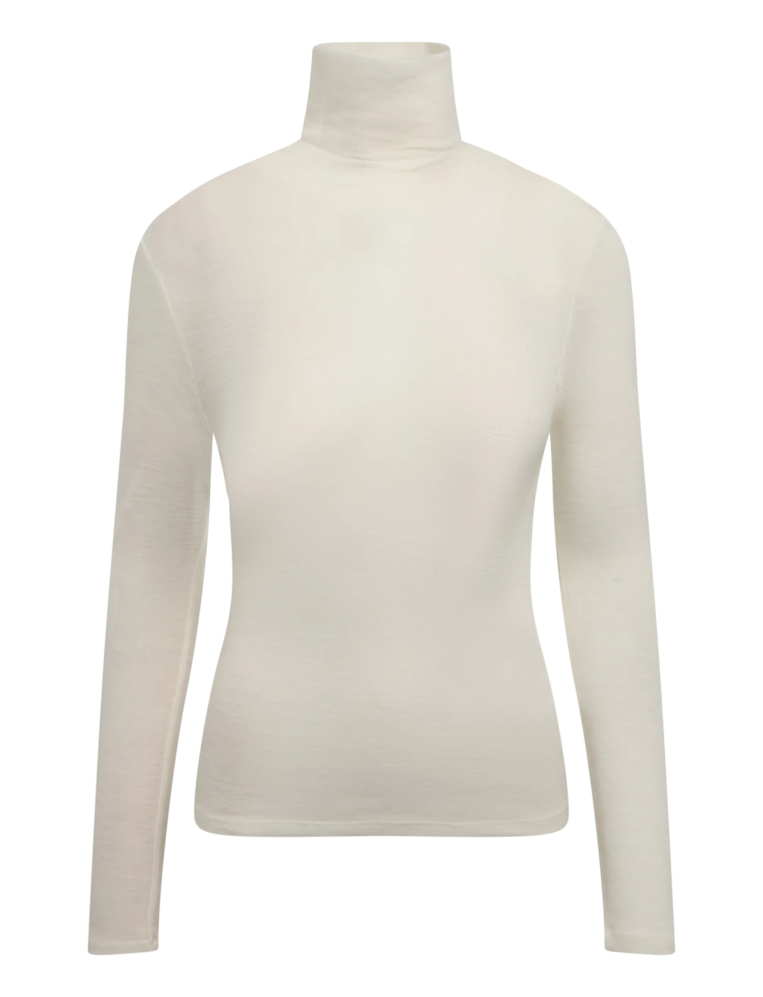 Knowledge Cotton Apparel Merino rib long sleeve roll-neck - Polotröjor - EGRET / cream