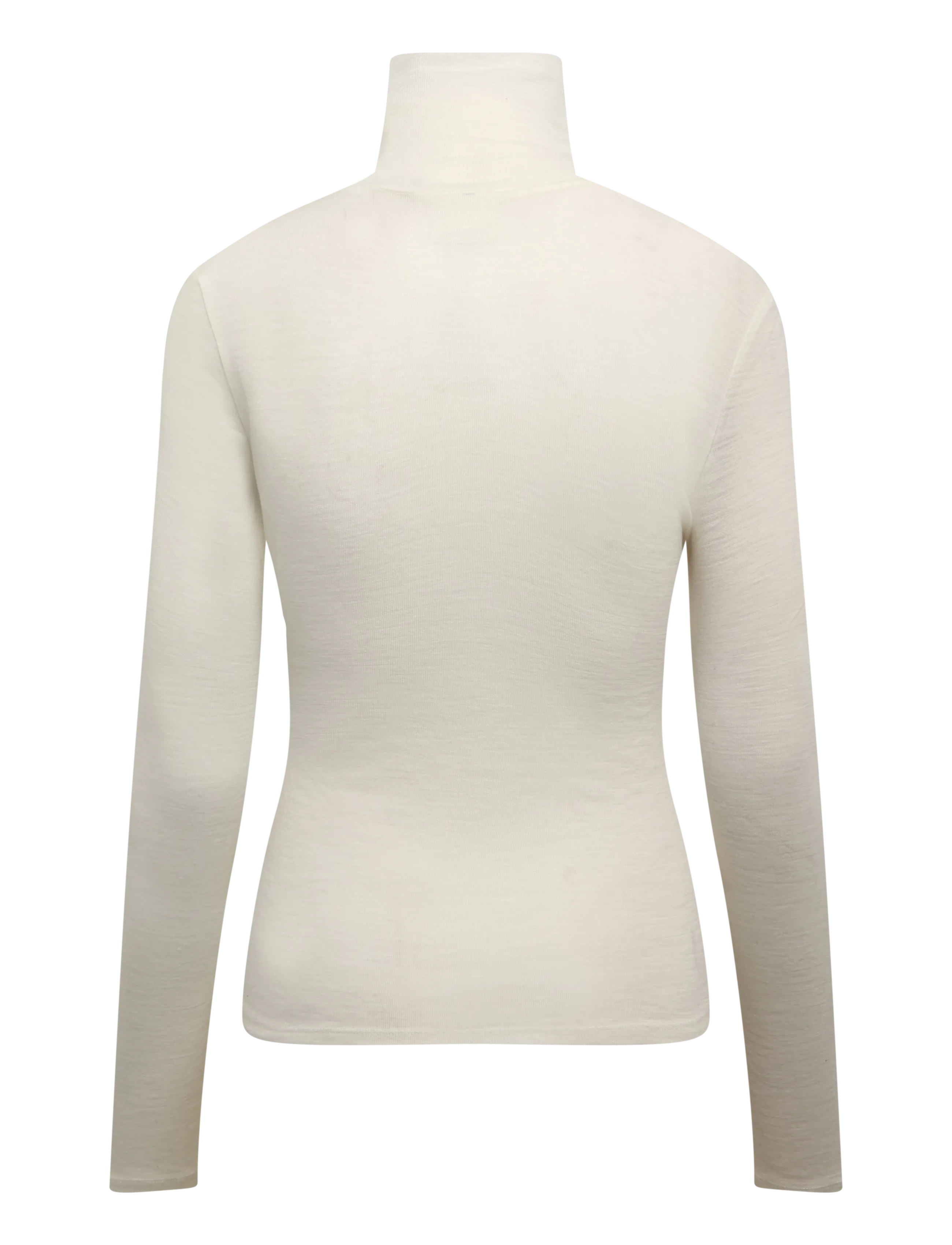 Knowledge Cotton Apparel - Merino rib long sleeve roll-neck - sügisene kokkuhoid - egret - 1