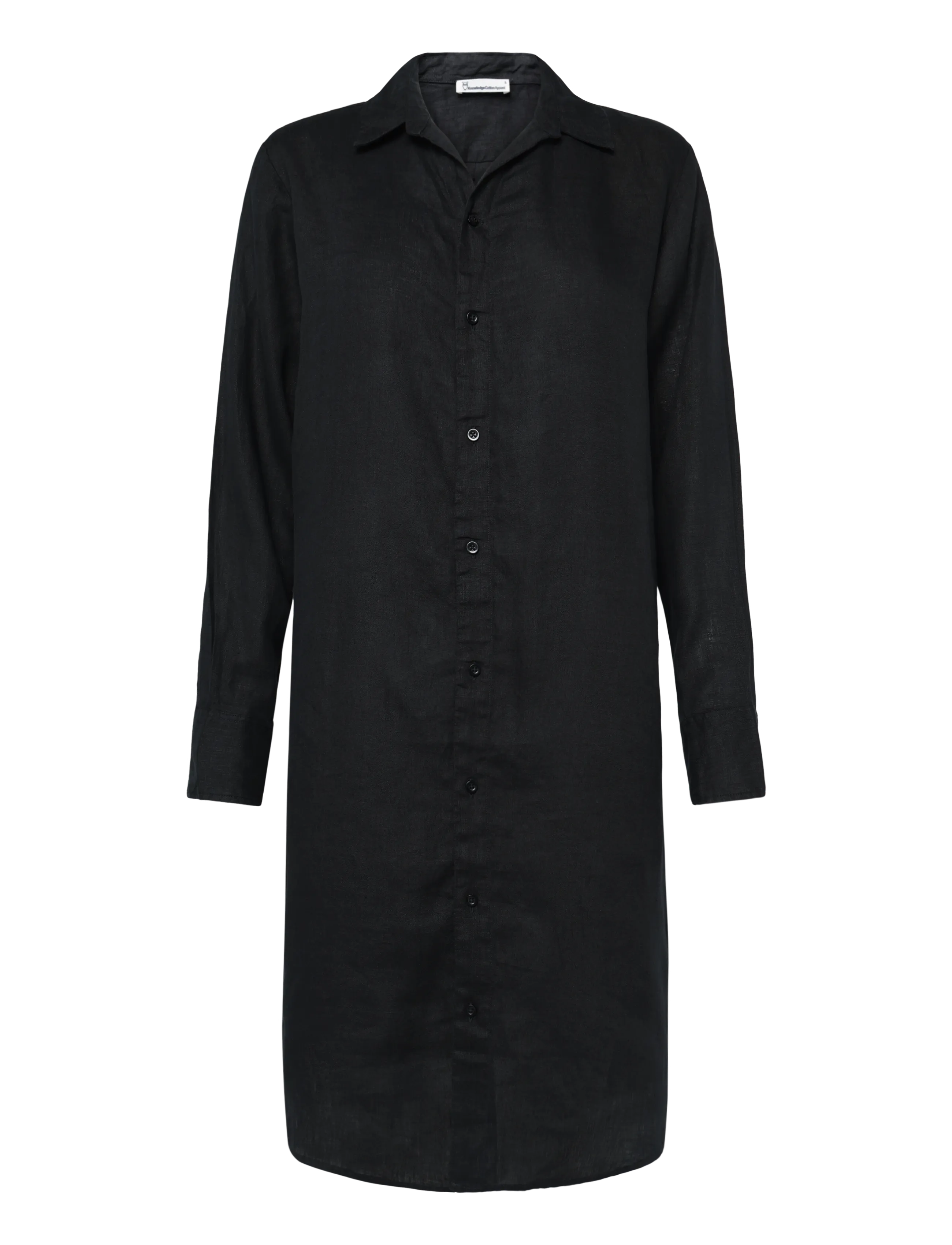 Knowledge Cotton Apparel Linen dress - Kjoler - BLACK JET / black
