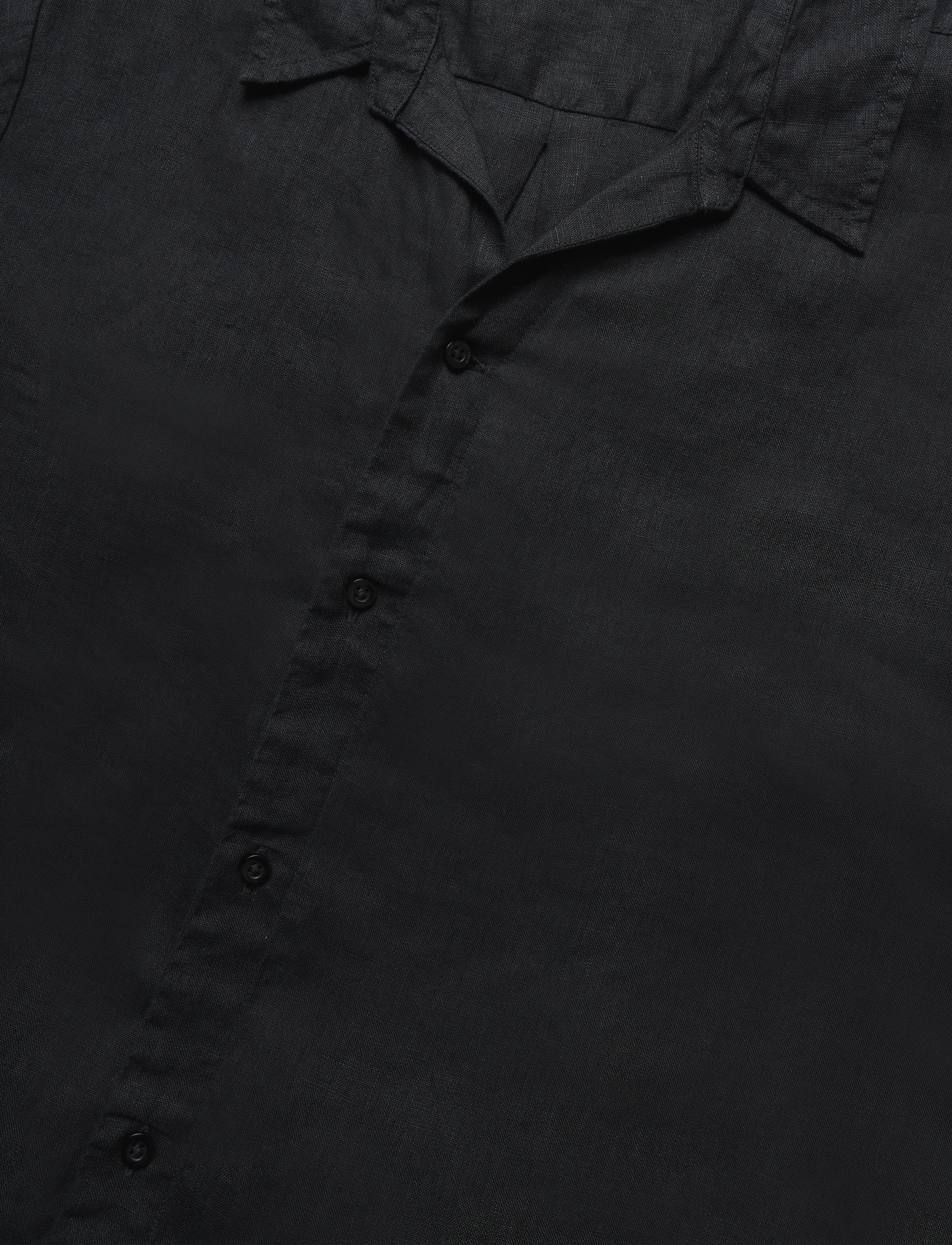 Knowledge Cotton Apparel - Linen dress - gode sommertilbud - black jet - 2