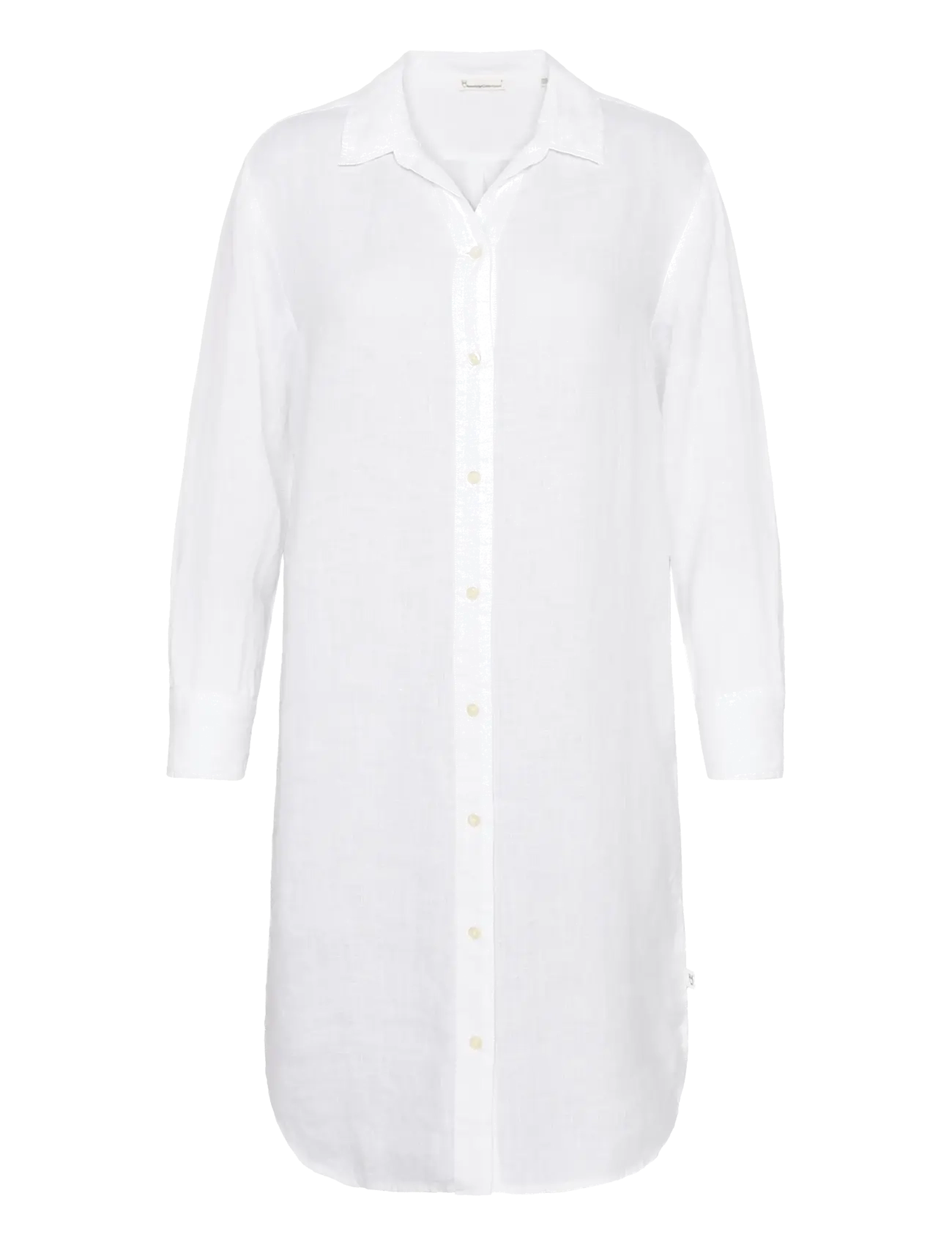 KNOWLEDGE Baumwolle APPAREL Linen Kleid Weiß - XXL - Damen
