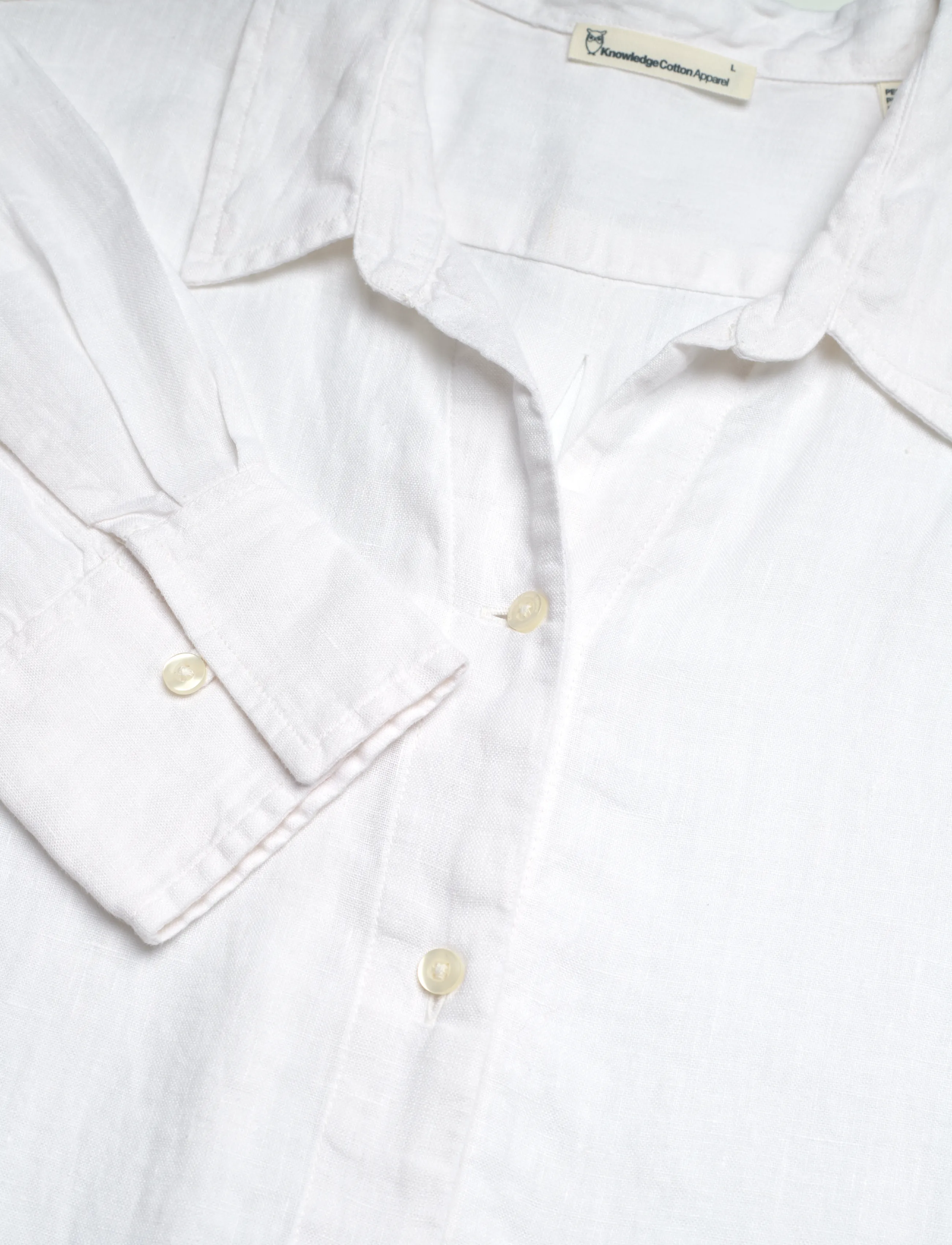 Knowledge Cotton Apparel - Linen dress - midikleider - bright white - 1