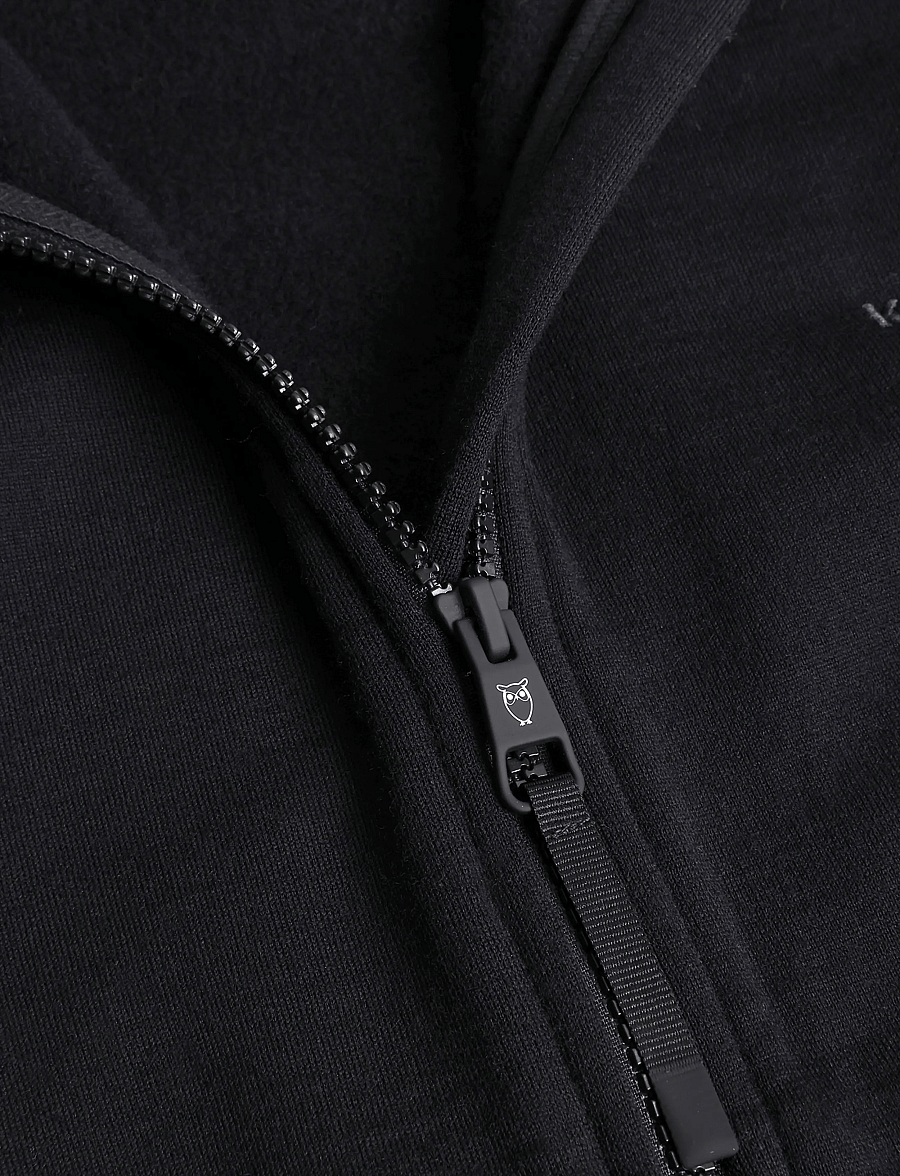 Knowledge Cotton Apparel - Dynamic wool fleece hoodie - wolljacken - black jet - 2