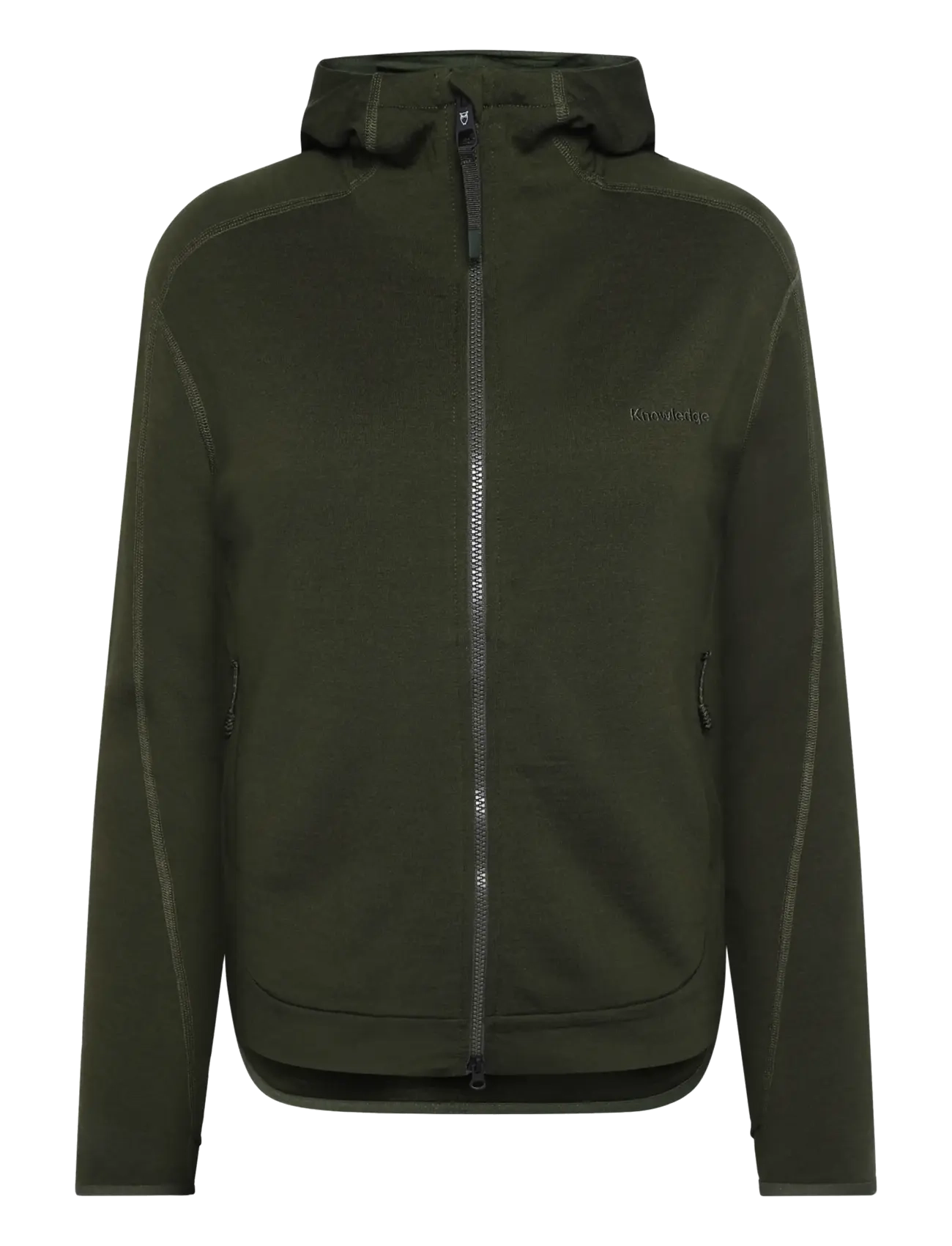 KNOWLEDGE Baumwolle APPAREL Dynamic Wolle Fleece Hoodie Grün - L - Damen