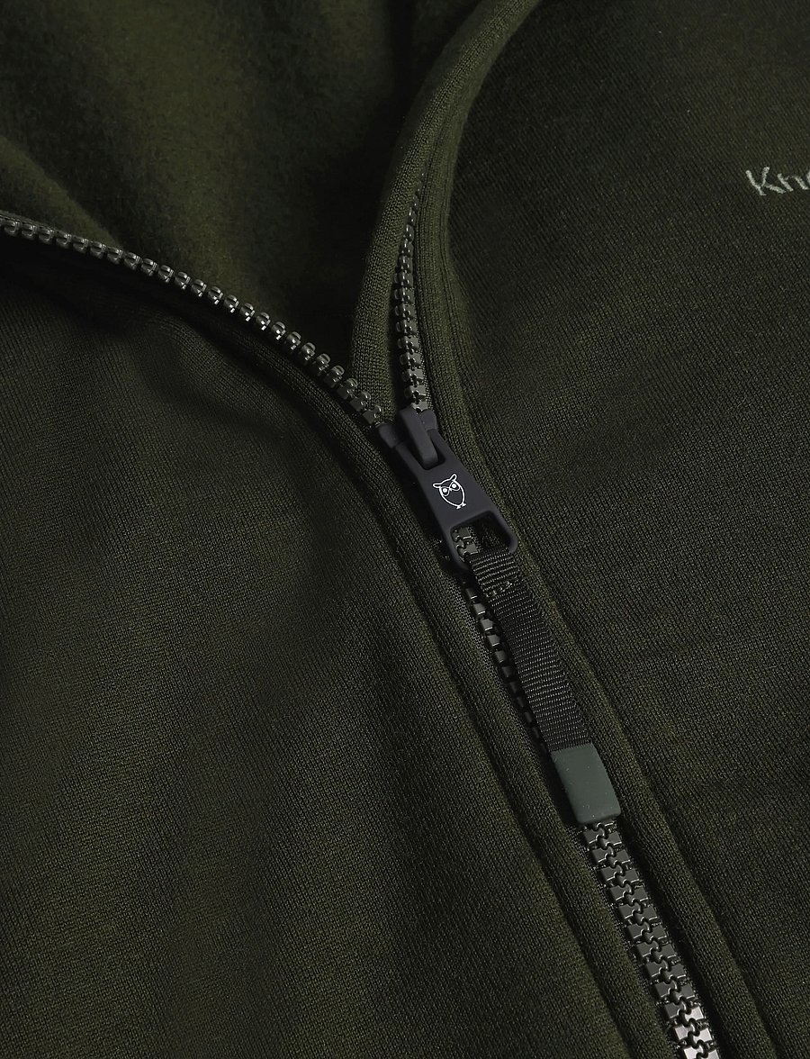 Knowledge Cotton Apparel - Dynamic wool fleece hoodie - wolljacken - forest night - 2
