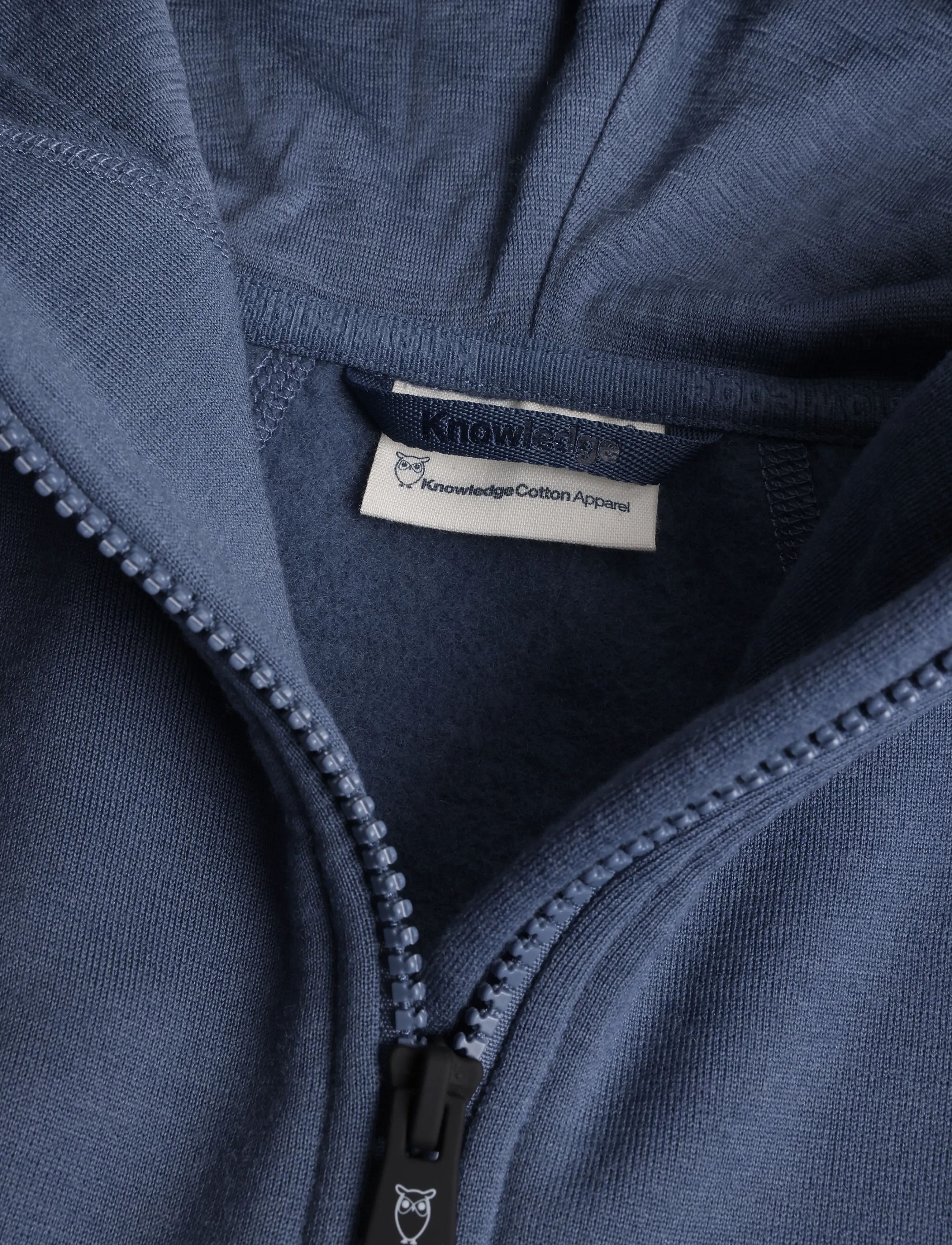 Knowledge Cotton Apparel - Dynamic wool fleece hoodie - ulljakker - vintage indigo - 2