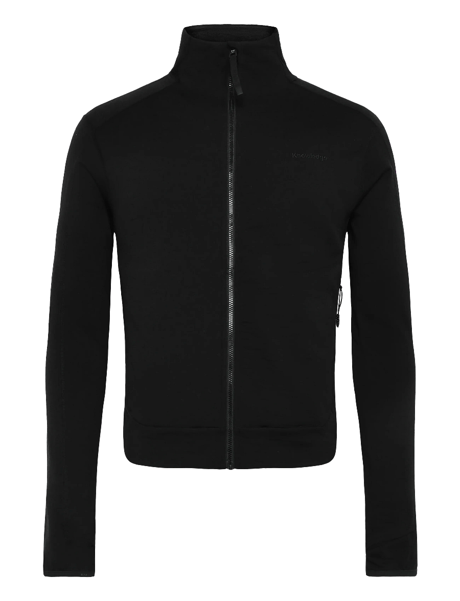 Knowledge Cotton Apparel - Dynamic wool fleece full zip - fleece & midlayer - black jet - 0
