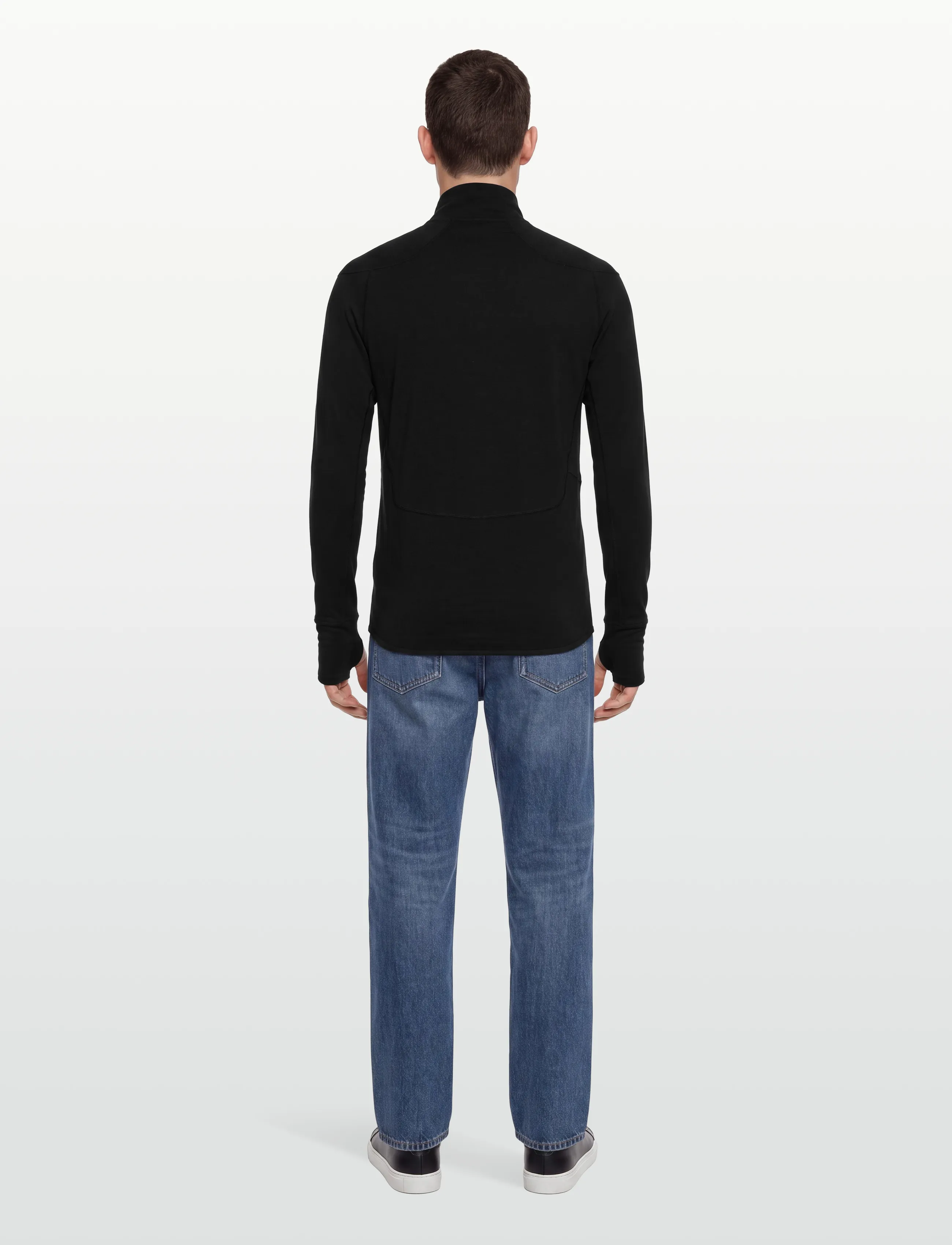 Knowledge Cotton Apparel - Dynamic wool fleece full zip - mid layer jackets - black jet - 4
