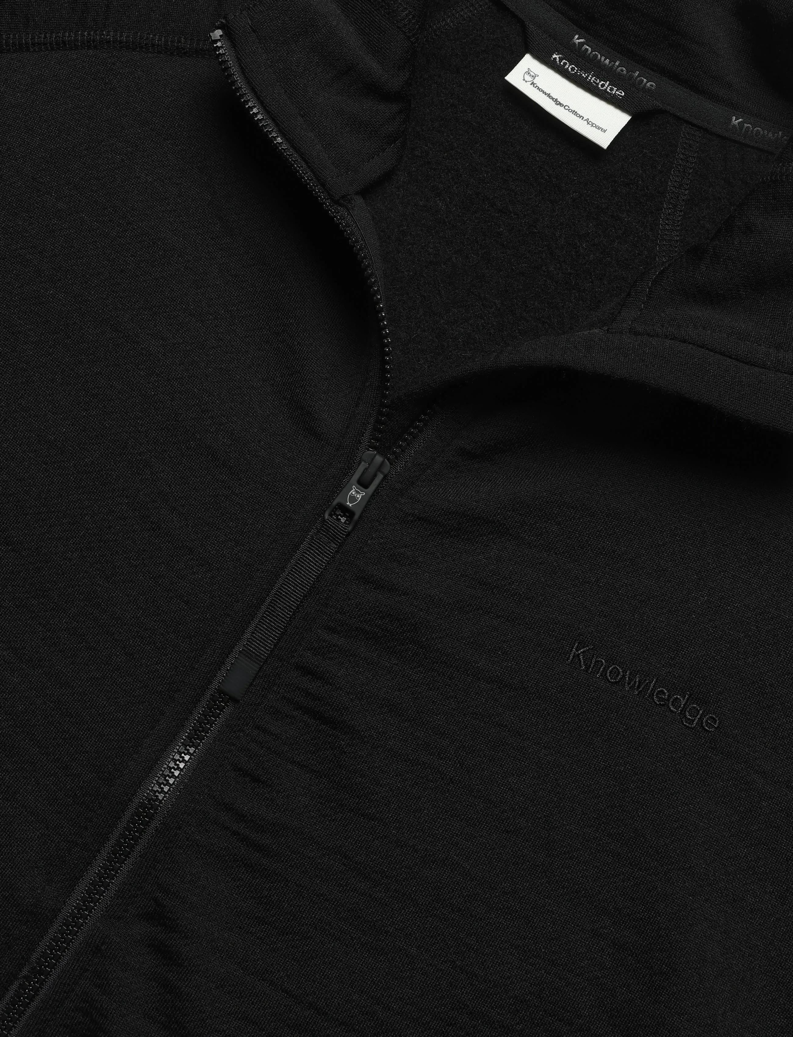 Knowledge Cotton Apparel - Dynamic wool fleece full zip - fleece & midlayer - black jet - 2