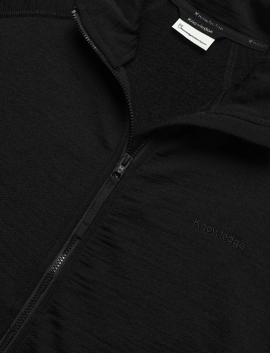 Knowledge Cotton Apparel - Dynamic wool fleece full zip - fleece & midlayer - black jet - 2
