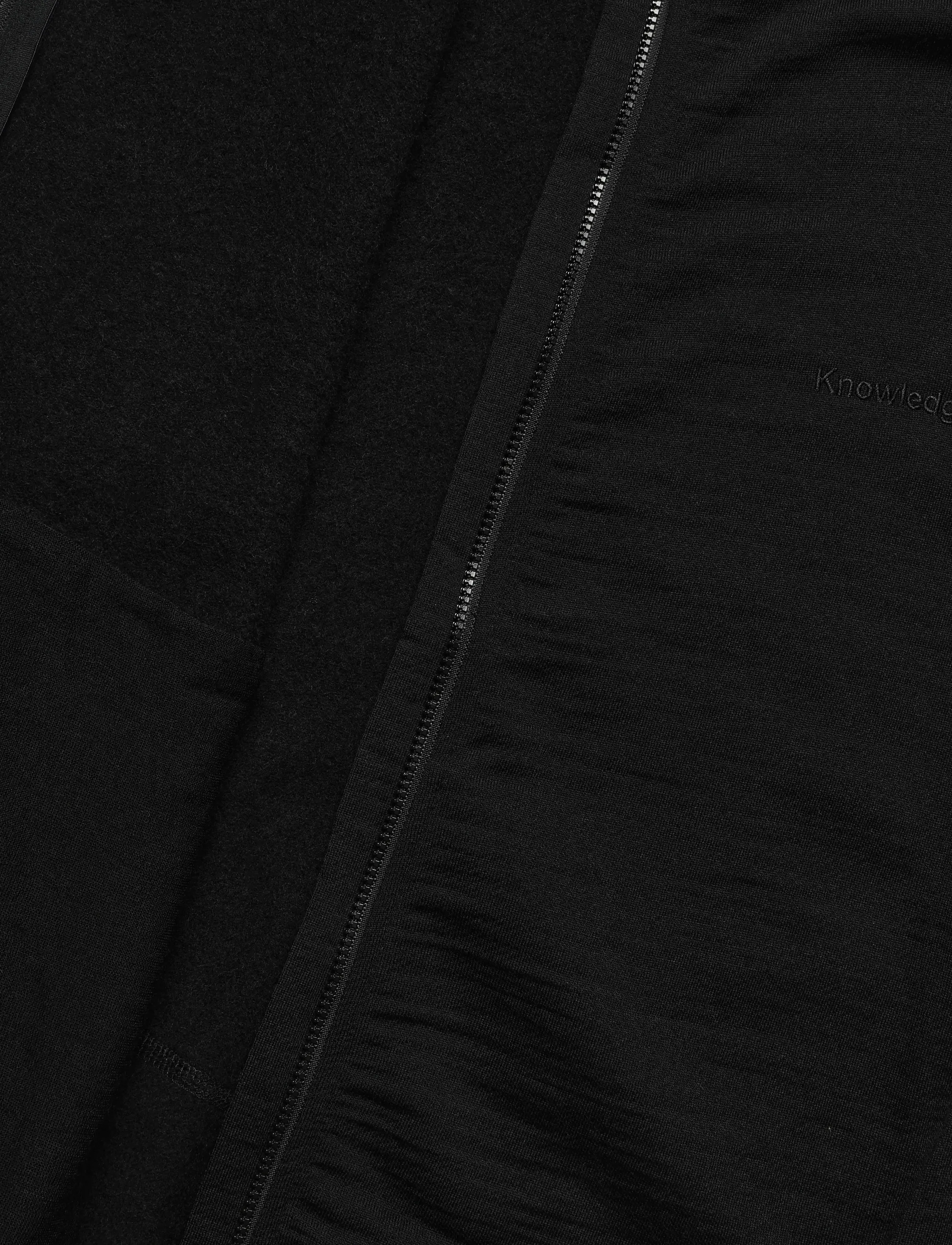 Knowledge Cotton Apparel - Dynamic wool fleece full zip - fleece & midlayer - black jet - 4