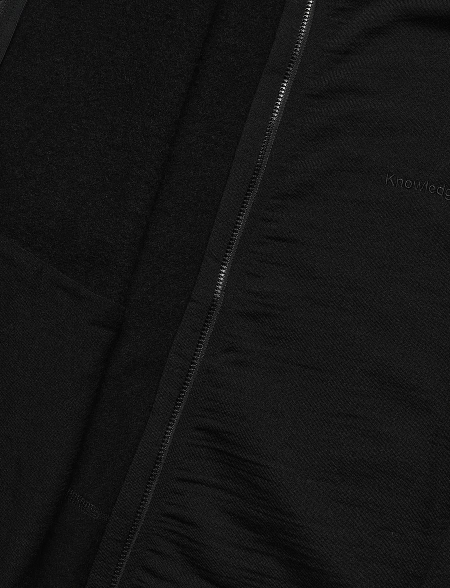 Knowledge Cotton Apparel - Dynamic wool fleece full zip - fleece & midlayer - black jet - 4