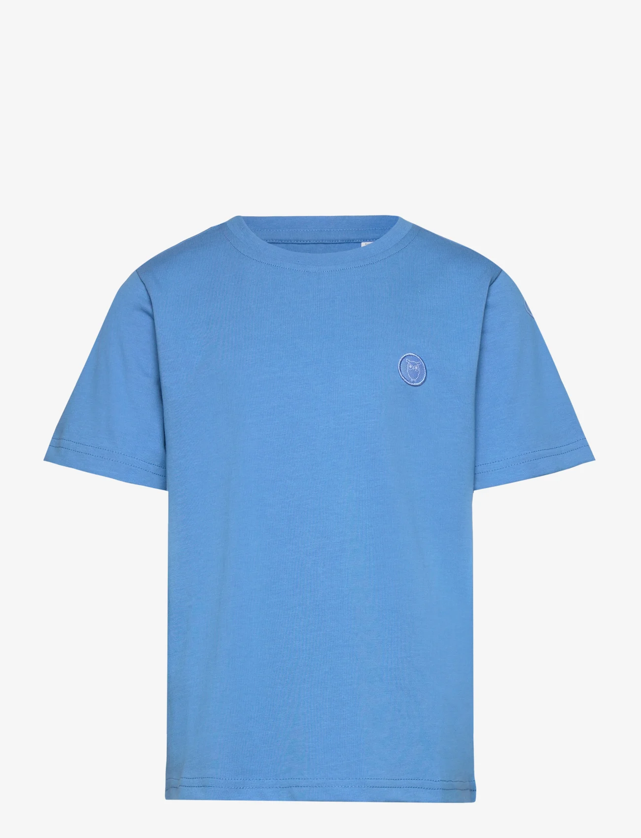 Knowledge Cotton Apparel - Regular fit badge t-shirt - GOTS/Ve - ar īsām piedurknēm - azure blue - 0