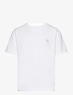 Regular fit badge t-shirt - GOTS/Ve - BRIGHT WHITE