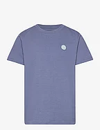 Regular fit badge t-shirt - GOTS/Ve - MOONLIGHT BLUE