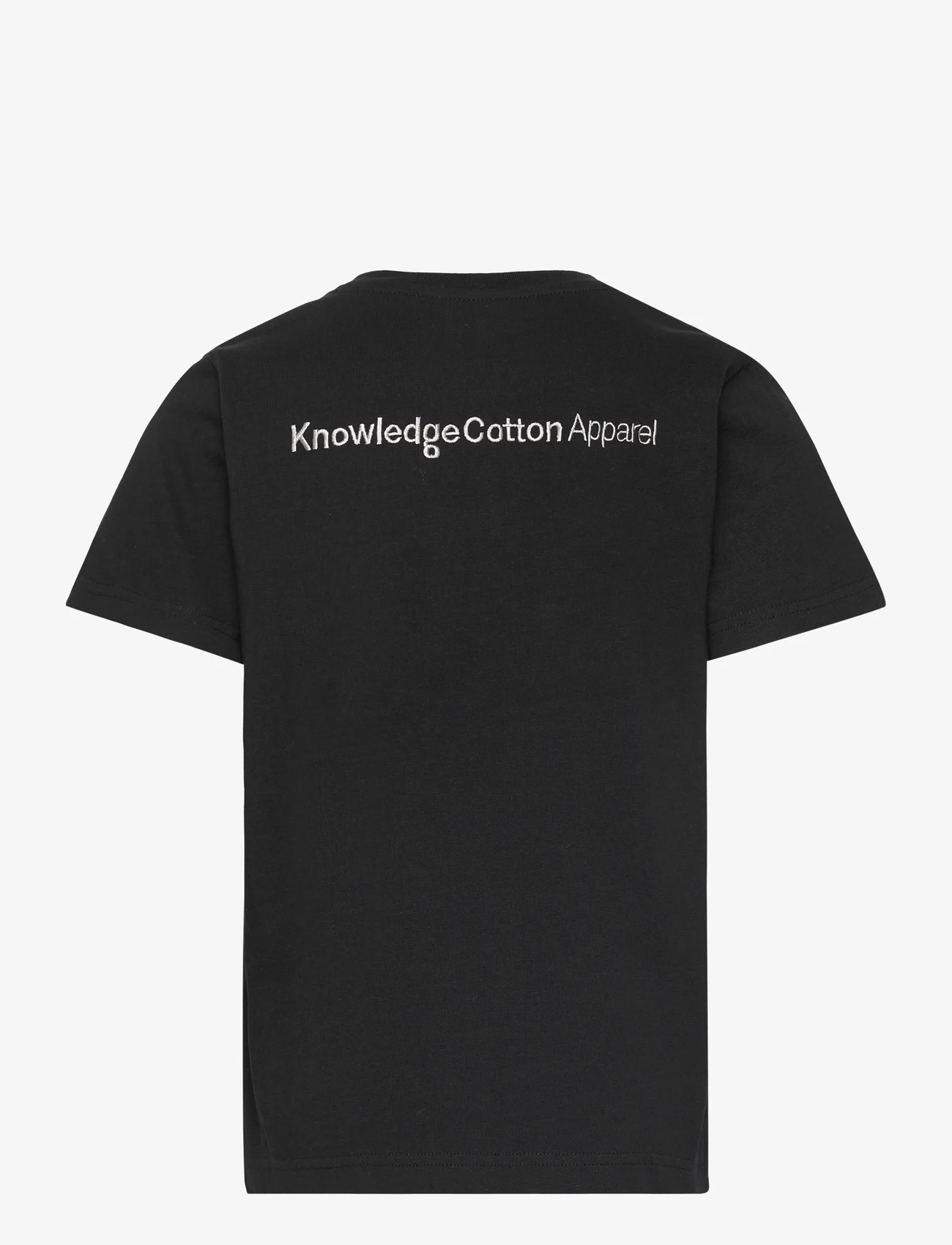 Knowledge Cotton Apparel - Regular short sleeve heavy single w - kurzärmelige - black jet - 1