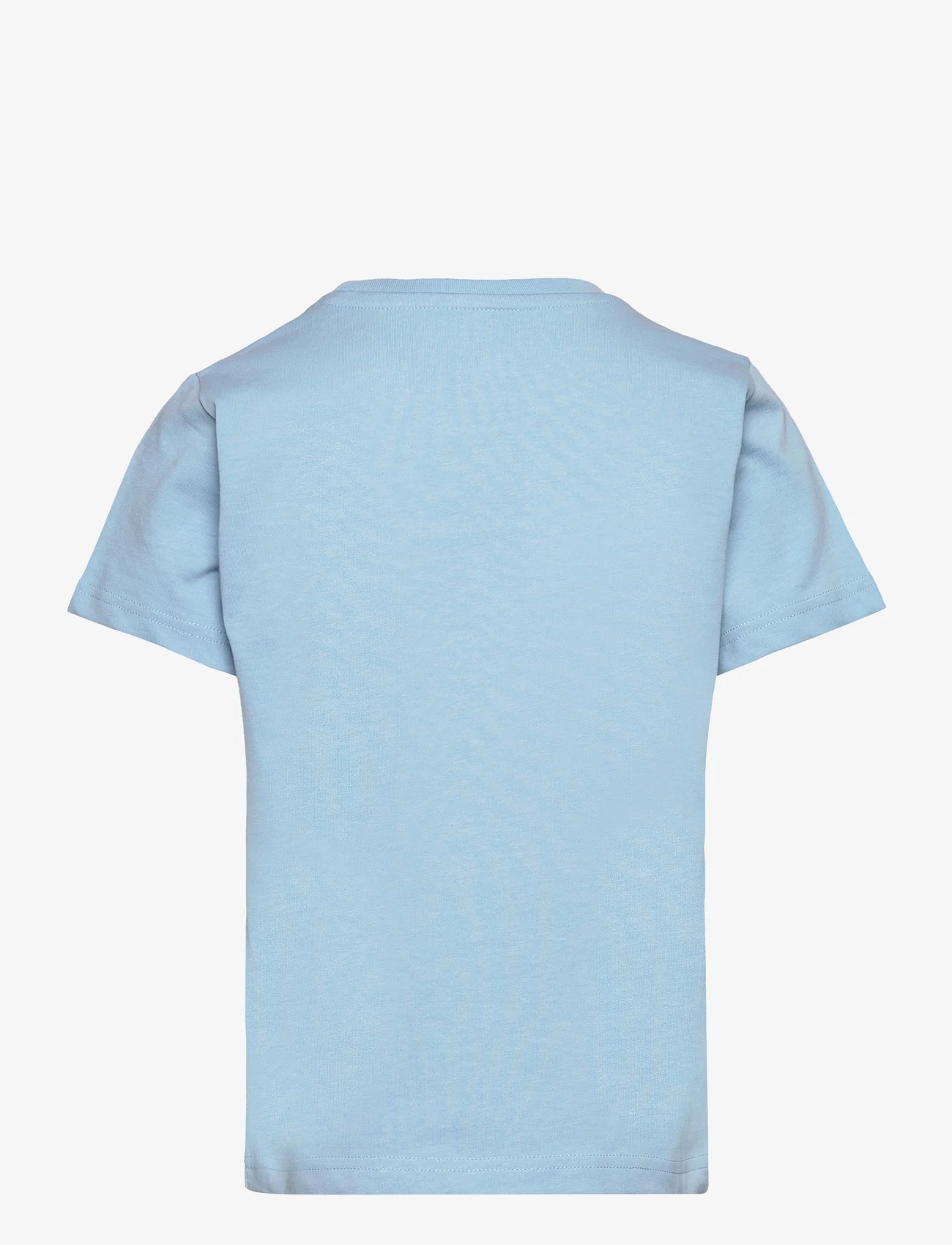 Knowledge Cotton Apparel - Regular big owl t-shirt - GOTS/Vega - ar īsām piedurknēm - airy blue - 1