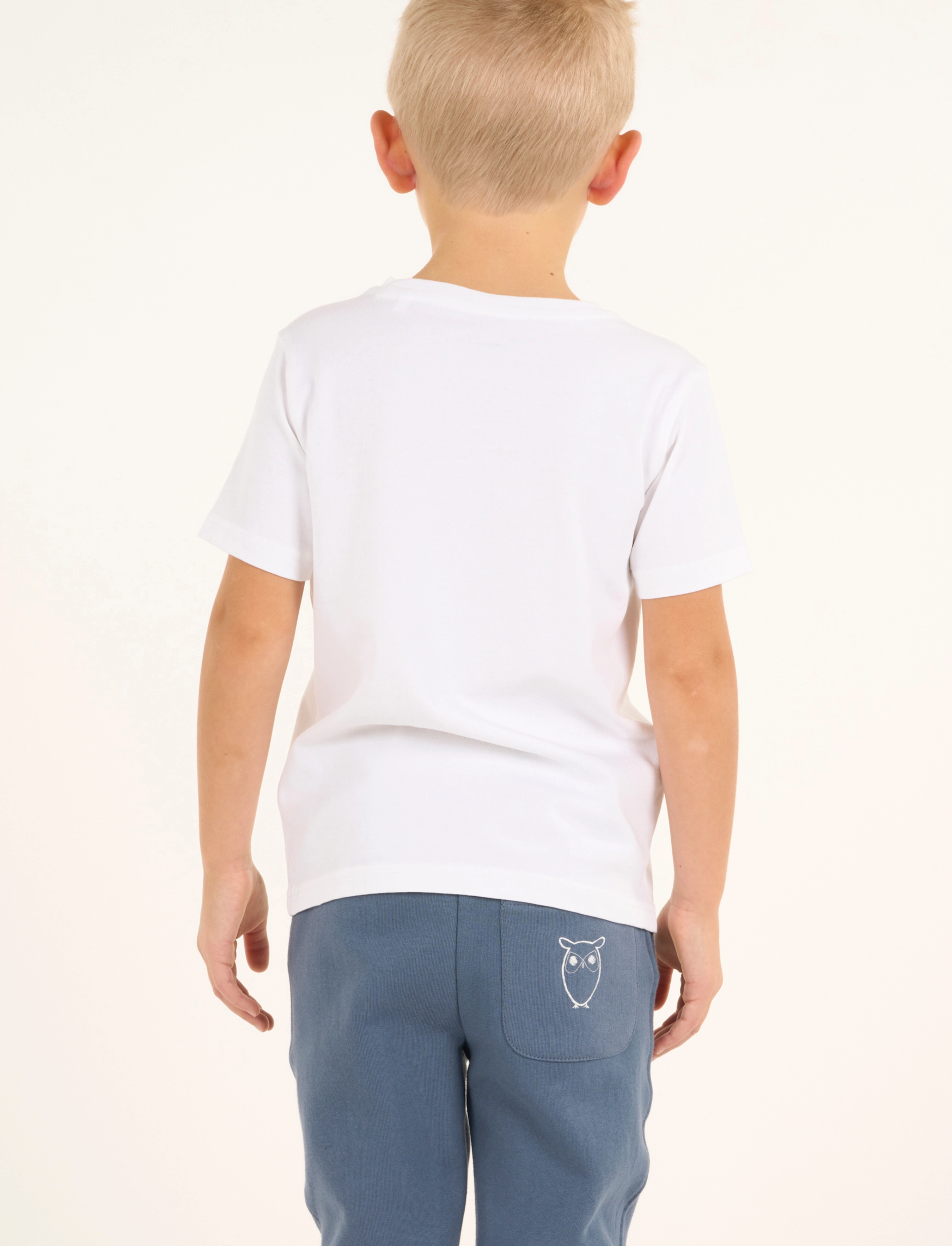 Knowledge Cotton Apparel - Regular big owl t-shirt - GOTS/Vega - bright white - 3
