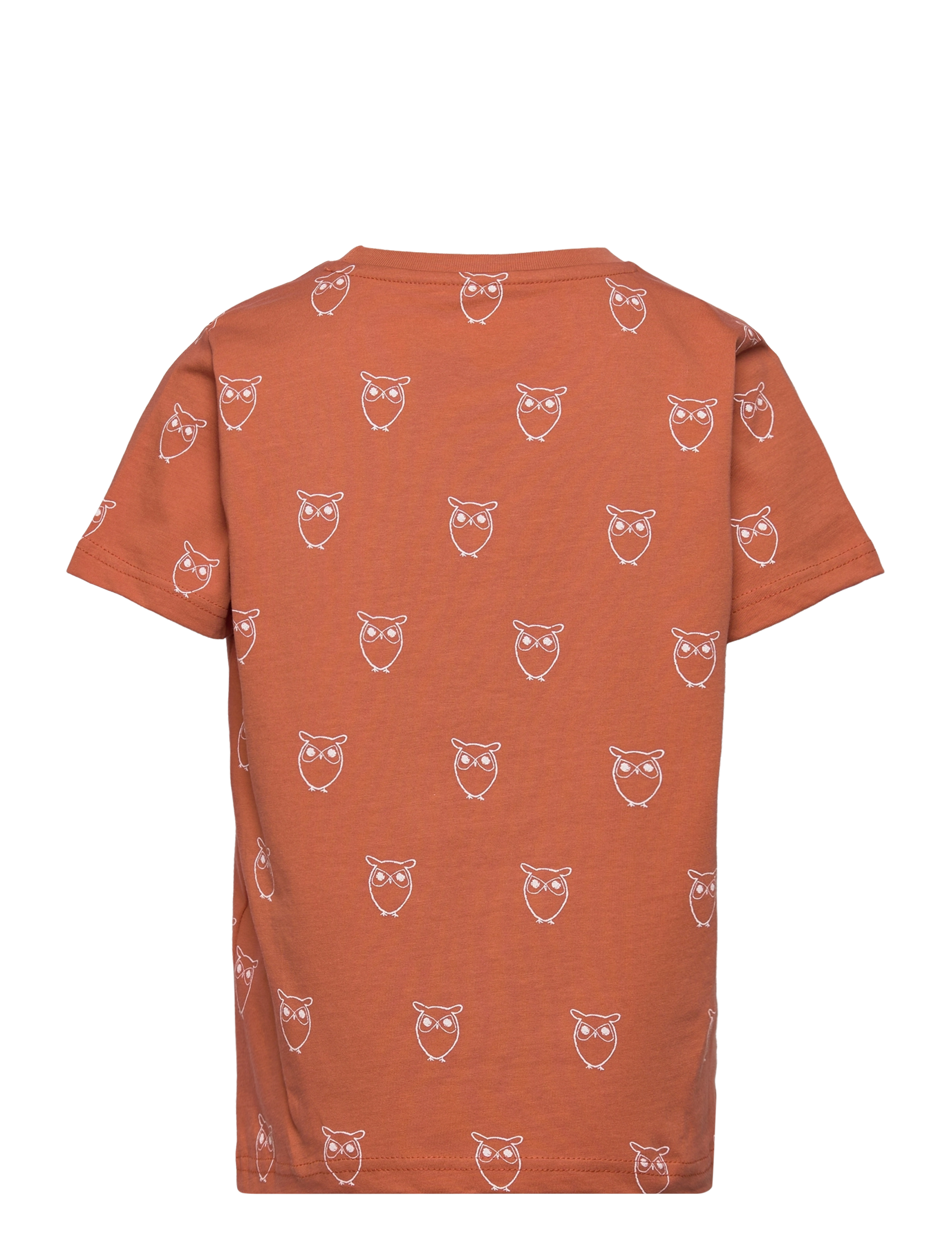 Knowledge Cotton Apparel - Owl AOP t-shirt - GOTS/Vegan - autumn leaf - 1