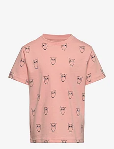 Owl AOP t-shirt - GOTS/Vegan, Knowledge Cotton Apparel