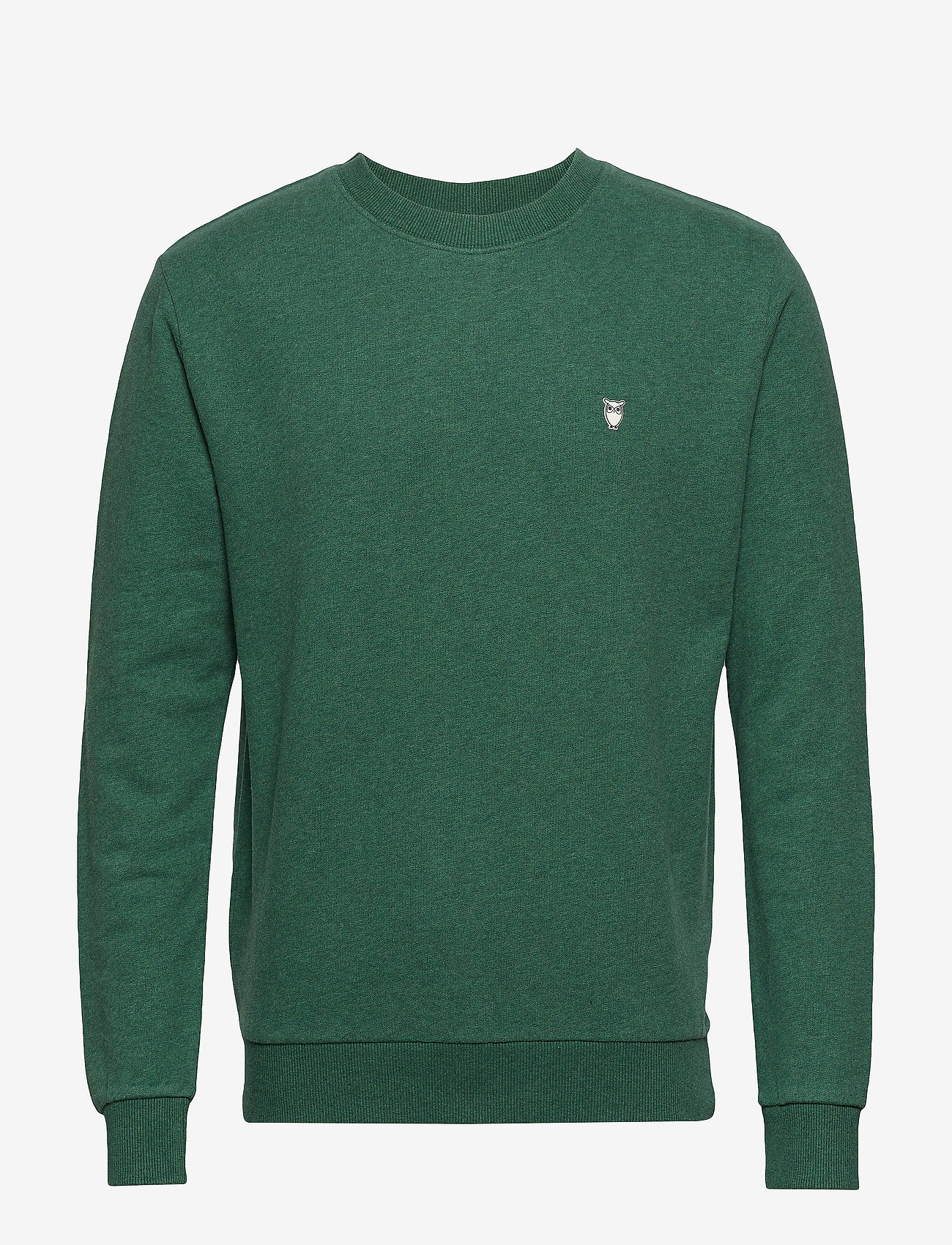 Knowledge Cotton Apparel - ELM small owl sweat - GOTS/Vegan - black forrest melange - 0
