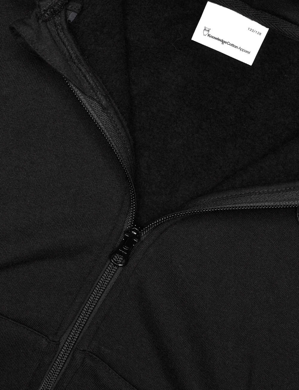 Knowledge Cotton Apparel - Badge zip hood sweat - GOTS/Vegan - pulls à capuche - black jet - 2