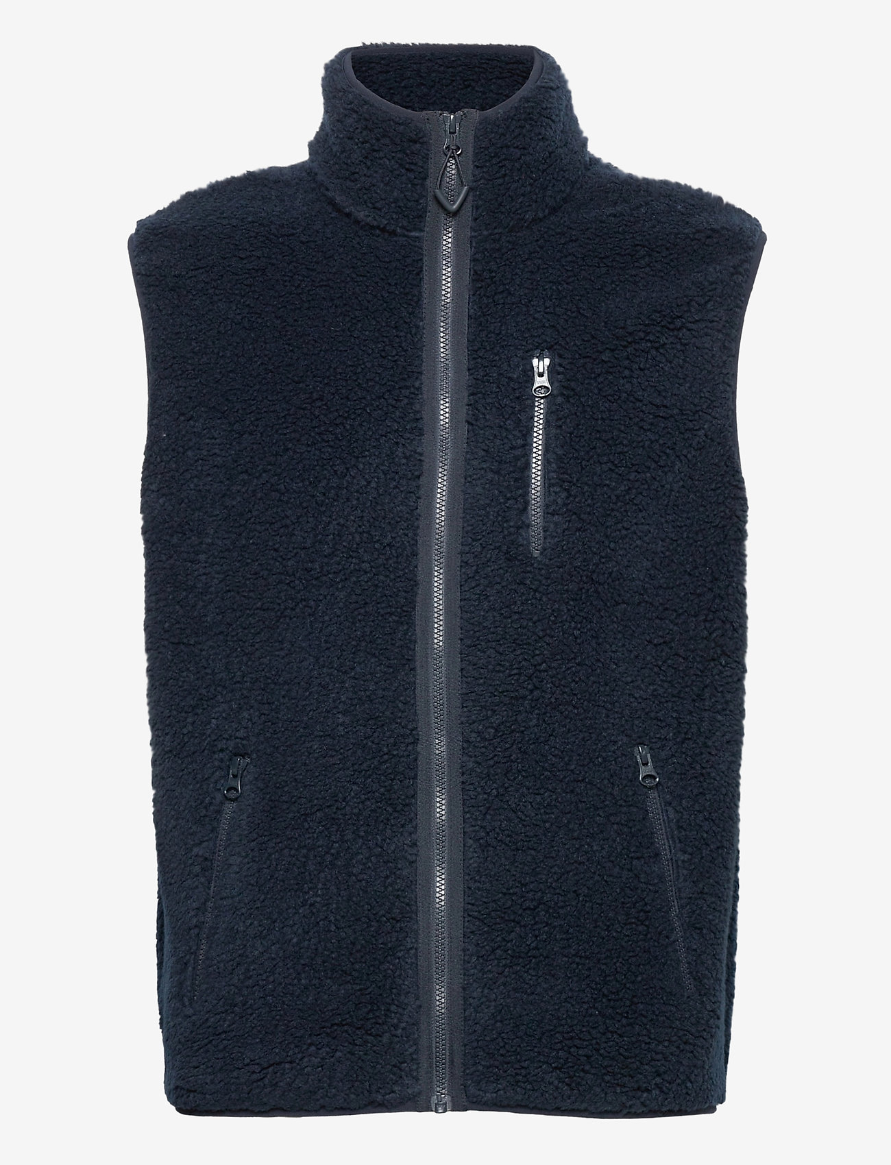 Knowledge Cotton Apparel - ELM zip teddy fleece sweat - total eclipse - 1