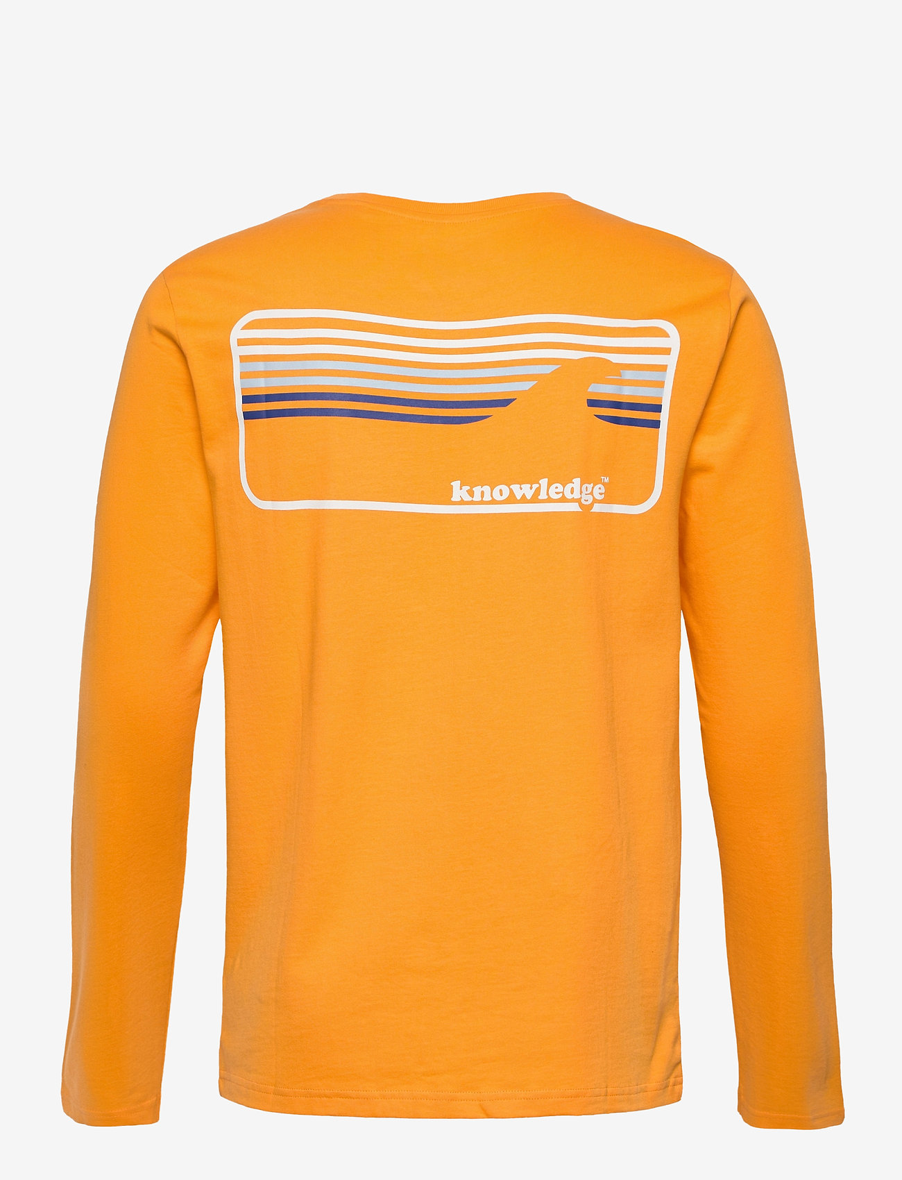 Knowledge Cotton Apparel - SALLOW signature wave long sleeve - - zennia yellow - 1
