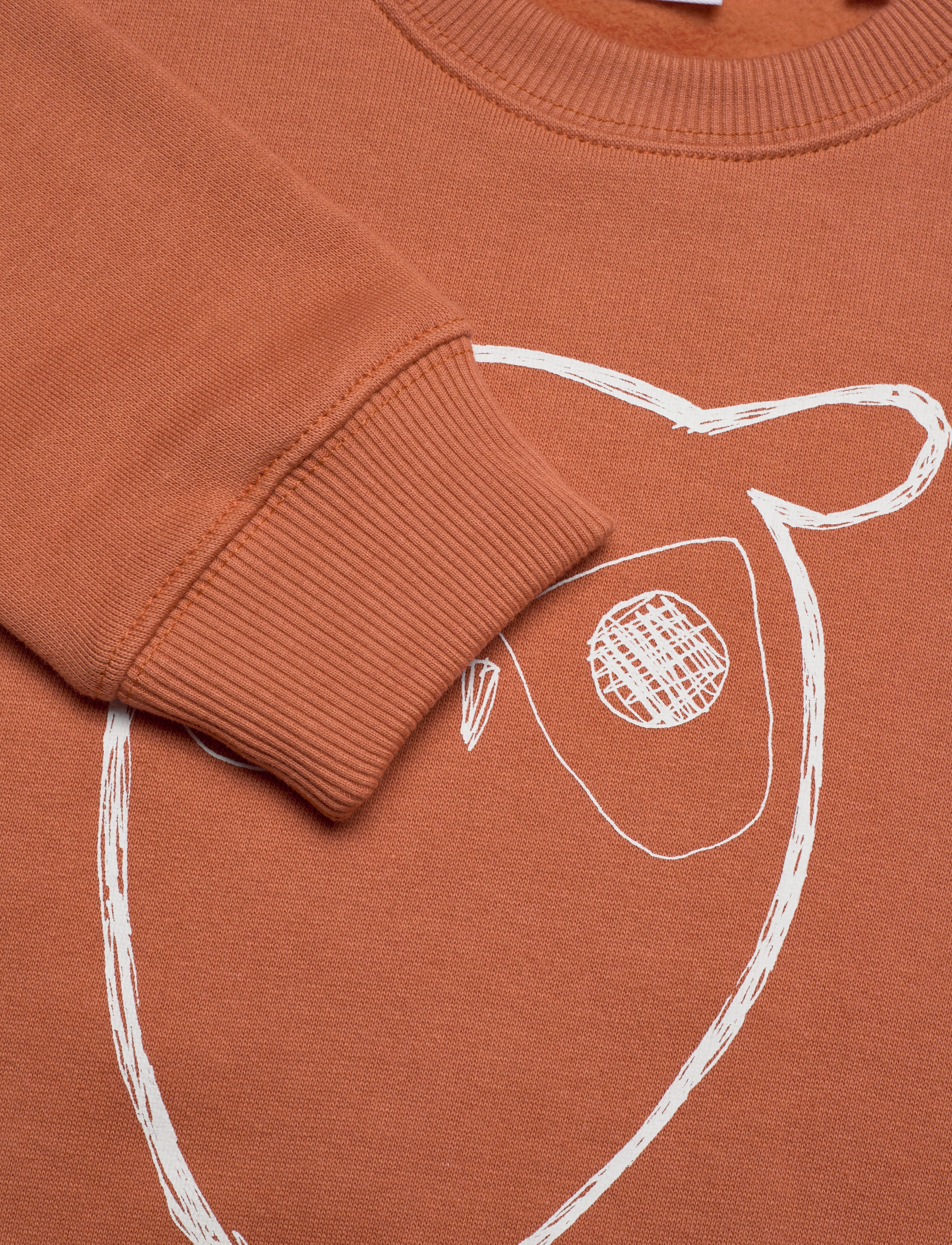 Knowledge Cotton Apparel - Owl sweat - GOTS/Vegan - autumn leaf - 2