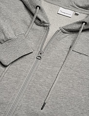Knowledge Cotton Apparel - Knowledge hood zip sweat - GOTS/Veg - megztiniai ir džemperiai - grey melange - 4