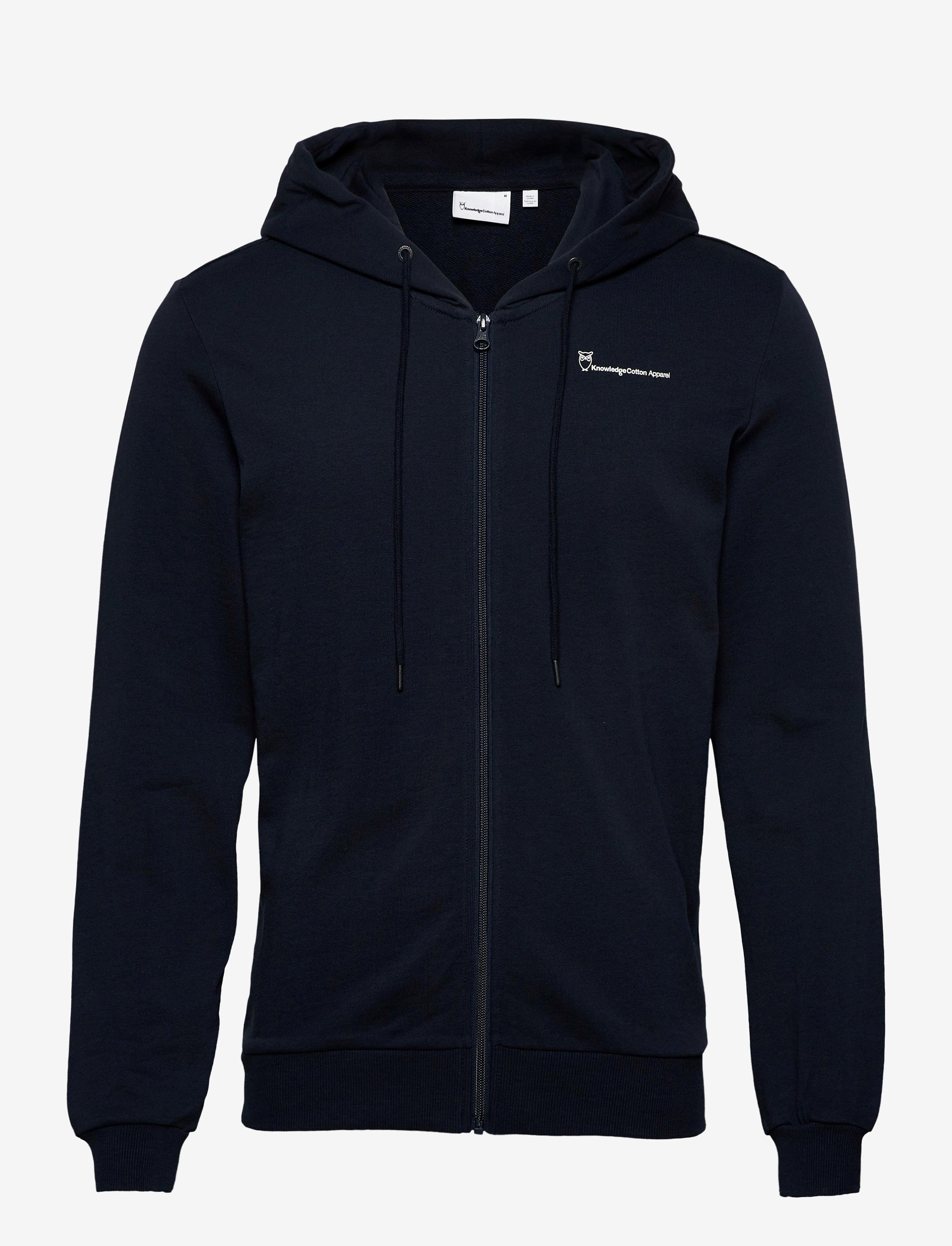Knowledge Cotton Apparel - Knowledge hood zip sweat - GOTS/Veg - total eclipse - 0
