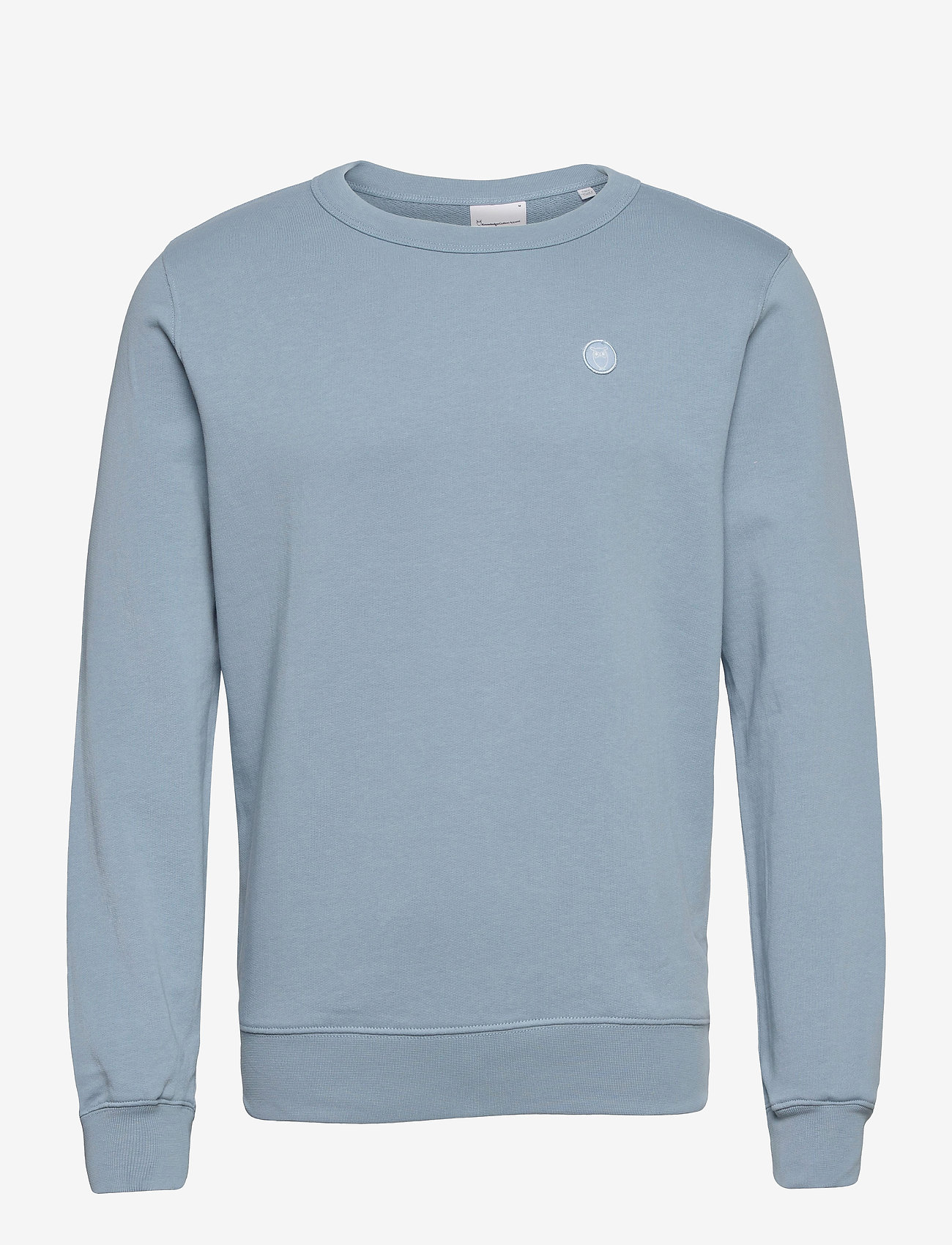 Knowledge Cotton Apparel - ERIK basic badge sweat - GOTS/Vegan - asley blue - 0