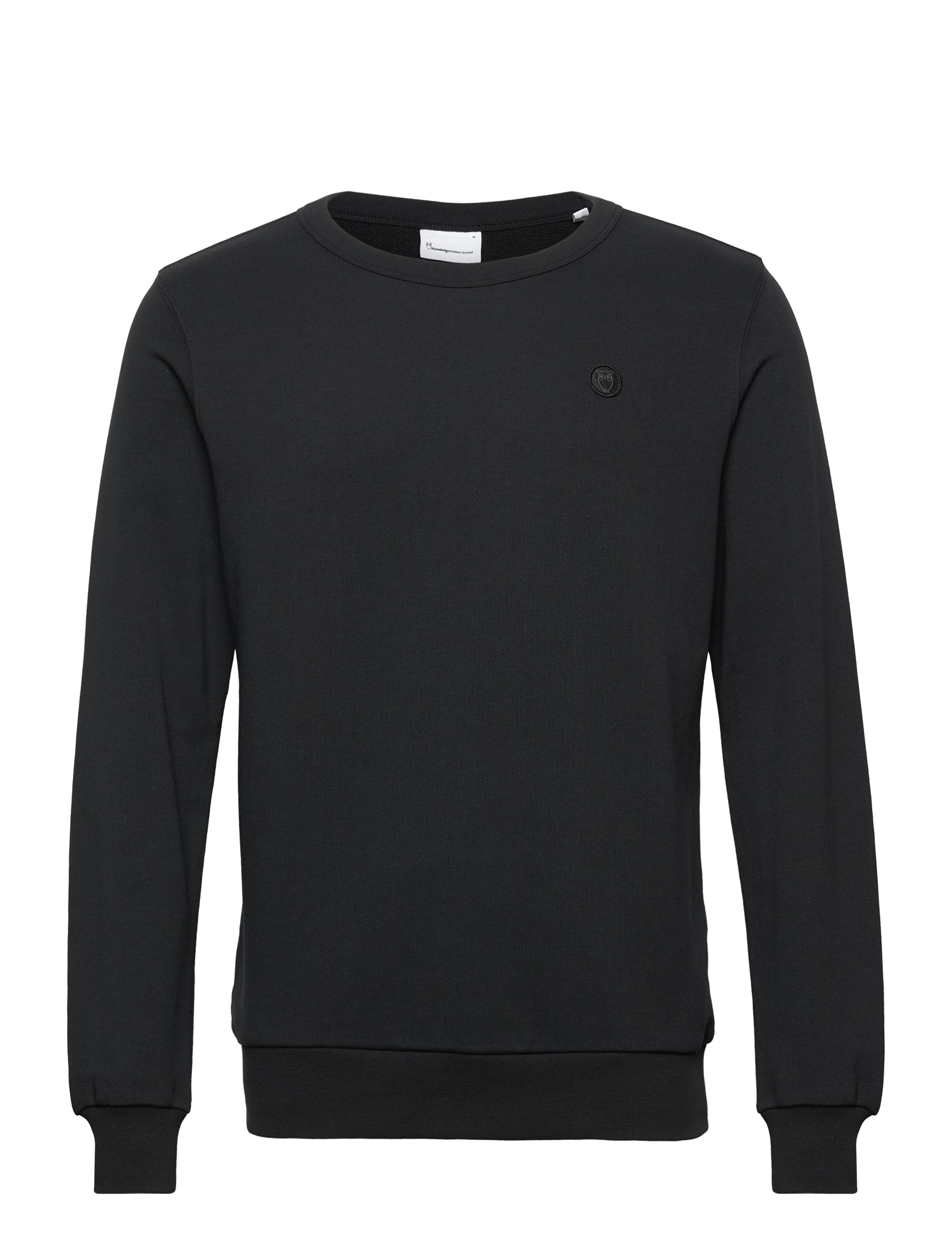KNOWLEDGE Baumwolle APPAREL Erik Basic Badge Sweat - Gots/Vegan Schwarz - XL - Herren