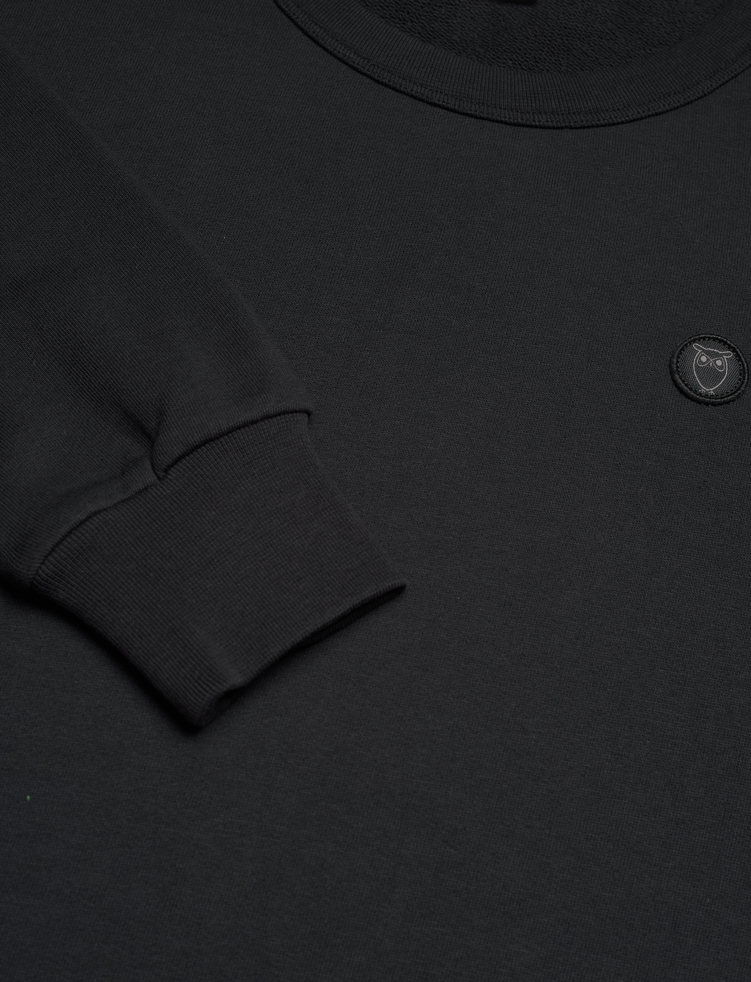 Knowledge Cotton Apparel - ERIK basic badge sweat - GOTS/Vegan - dressipluusid - black jet - 2