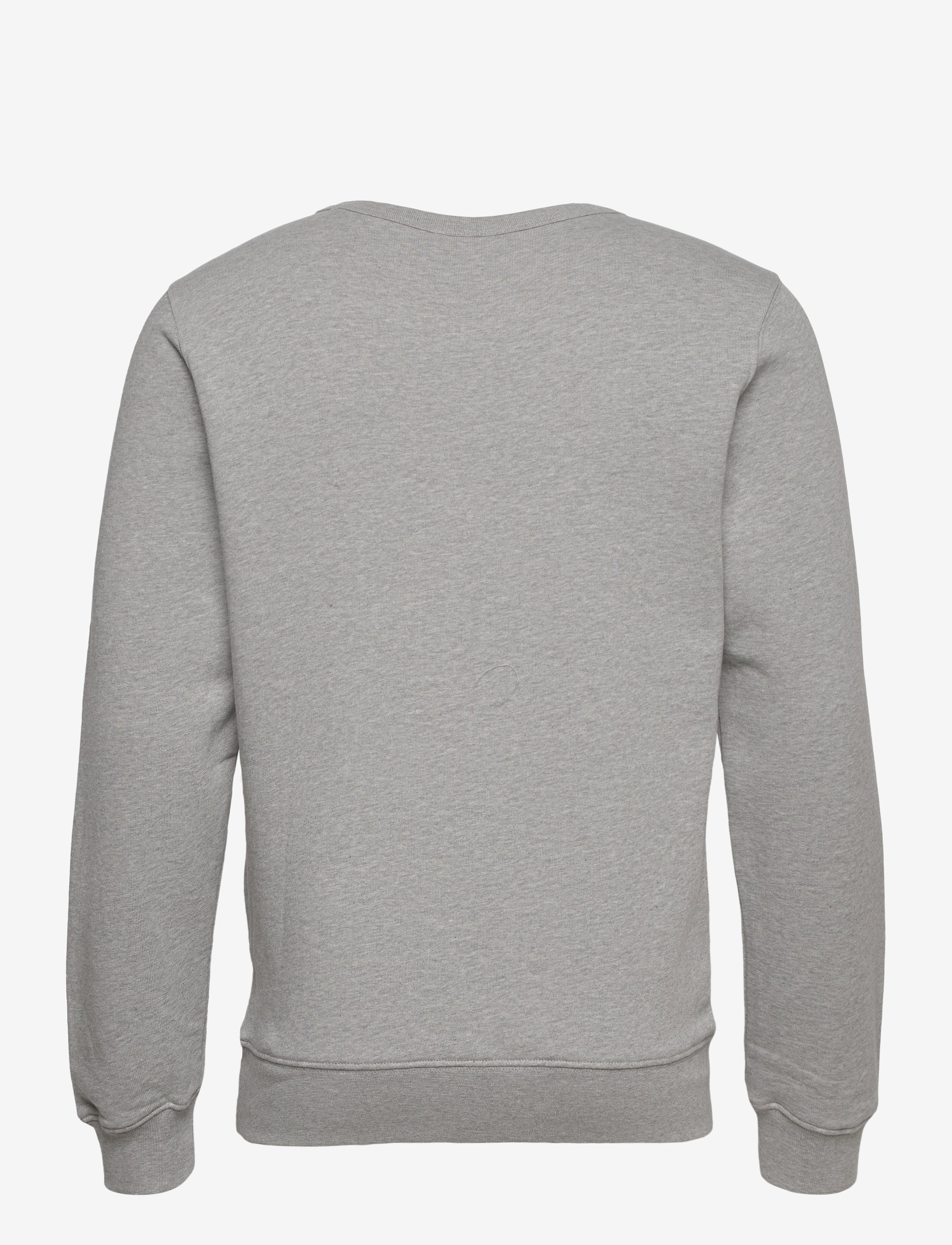 Knowledge Cotton Apparel - ERIK basic badge sweat - GOTS/Vegan - grey melange - 1
